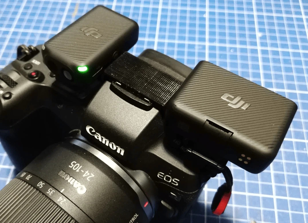 DJI Mic Receiver and Transmitter Mount for Canon EOS R –Secure Mounting Solution