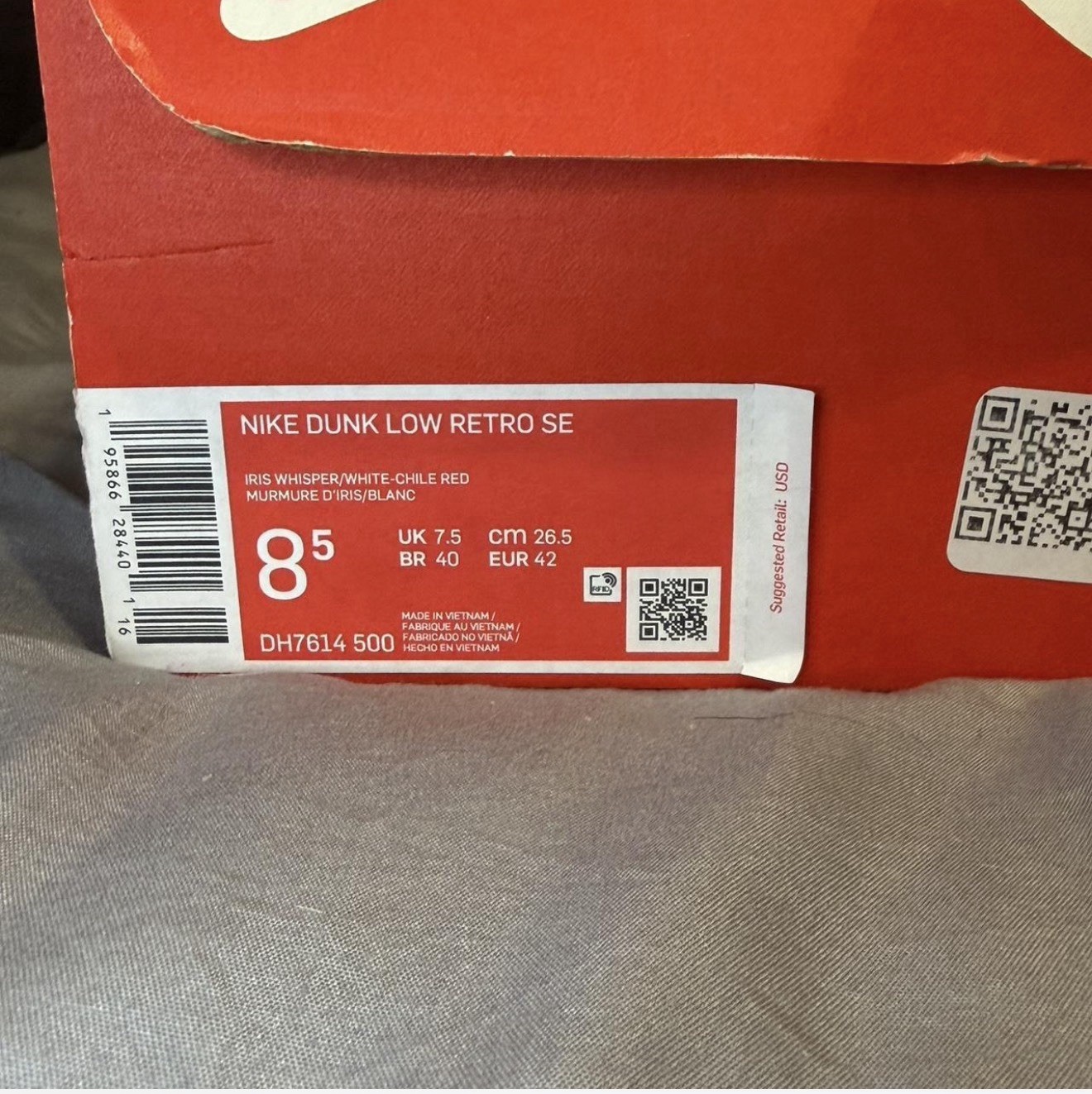Nike Dunk Low SE Barber Shop Grey Size 8.5