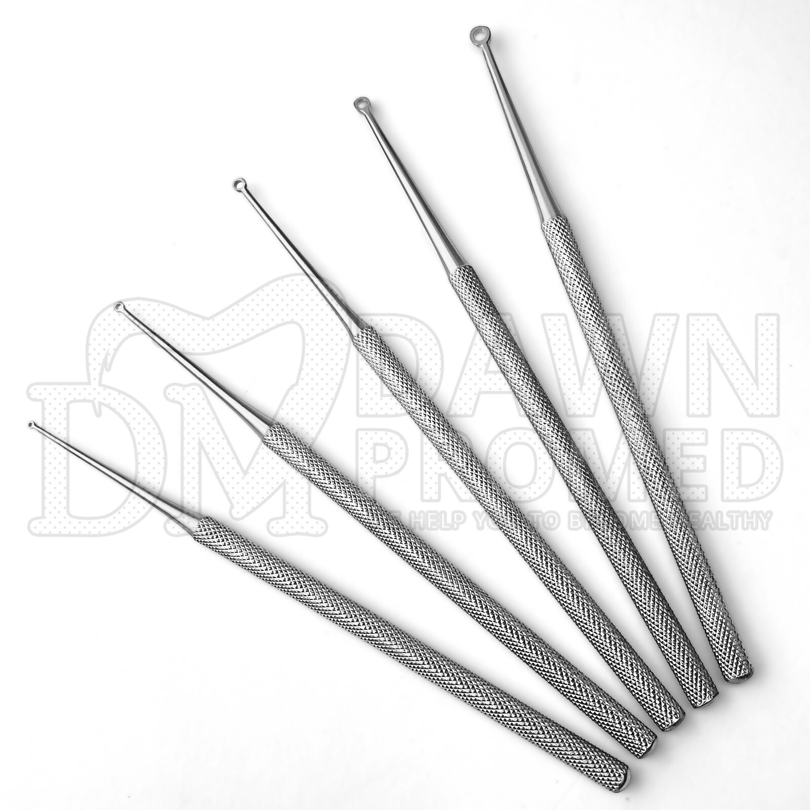 Buck Ear Curettes 6-1/2" sharp Straight ENT Surgical Instruments German Grade