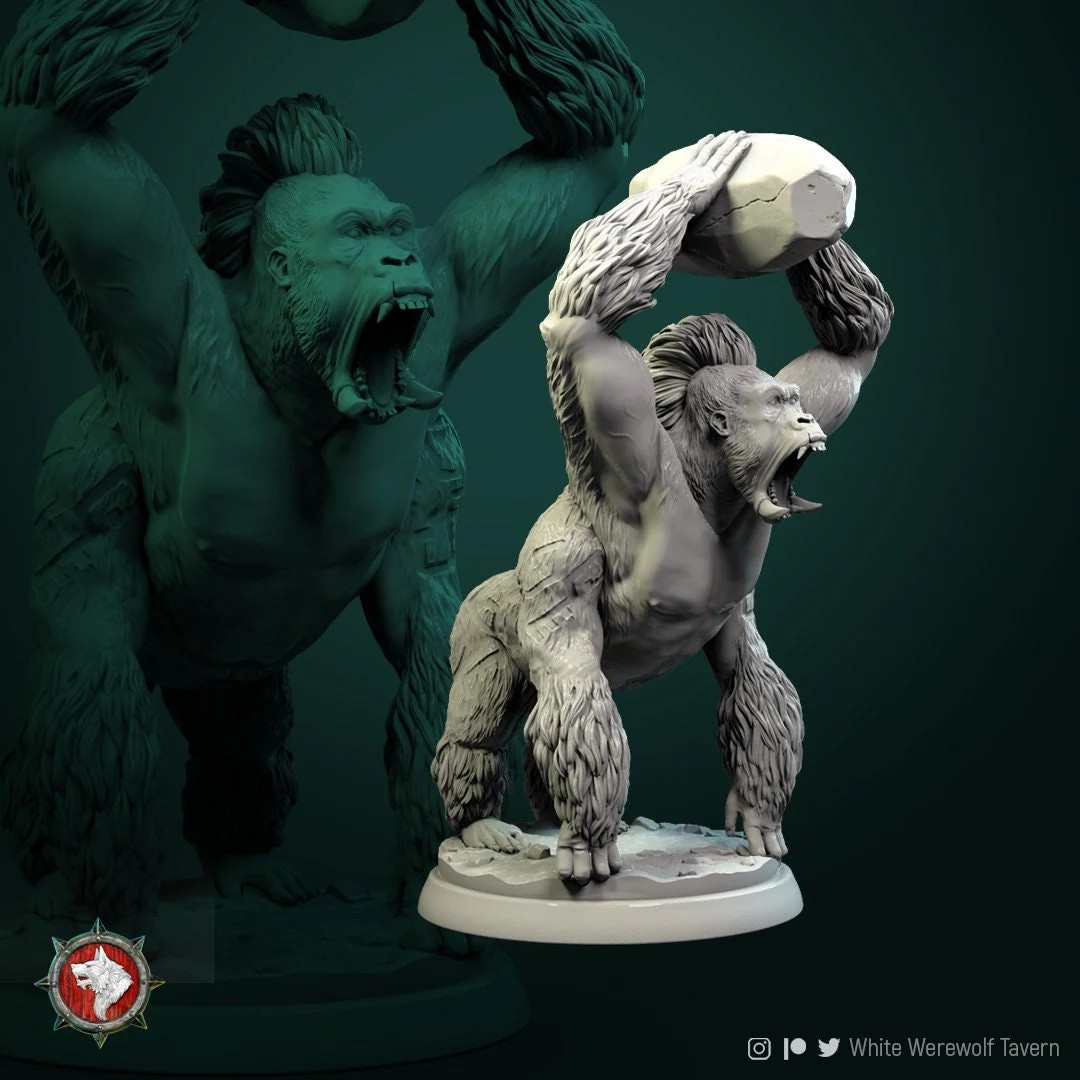 Crushing Ape Monster Boss - Resin Tabletop Miniature
