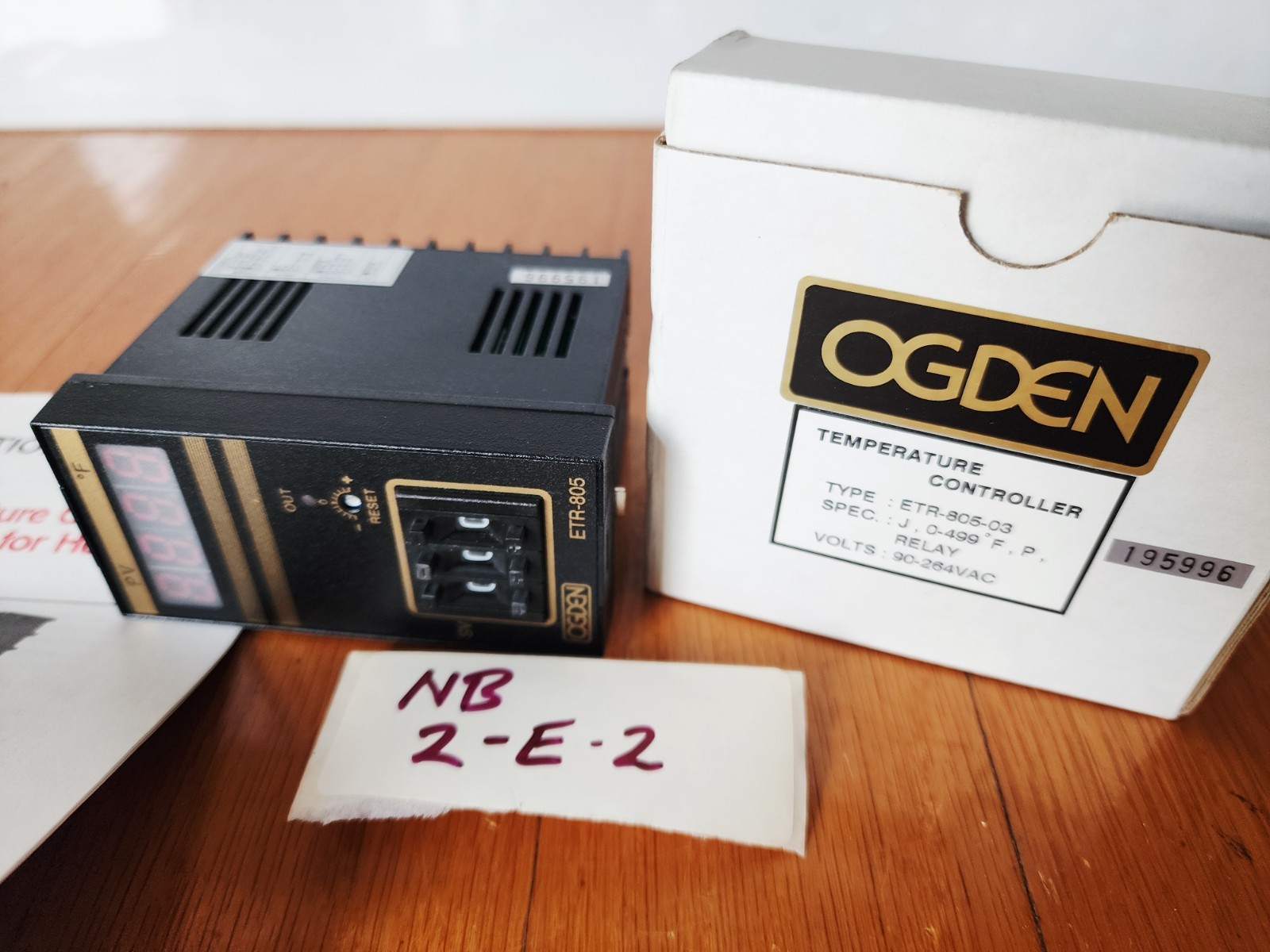 Ogden ETR-805-03 Temperature Controller
