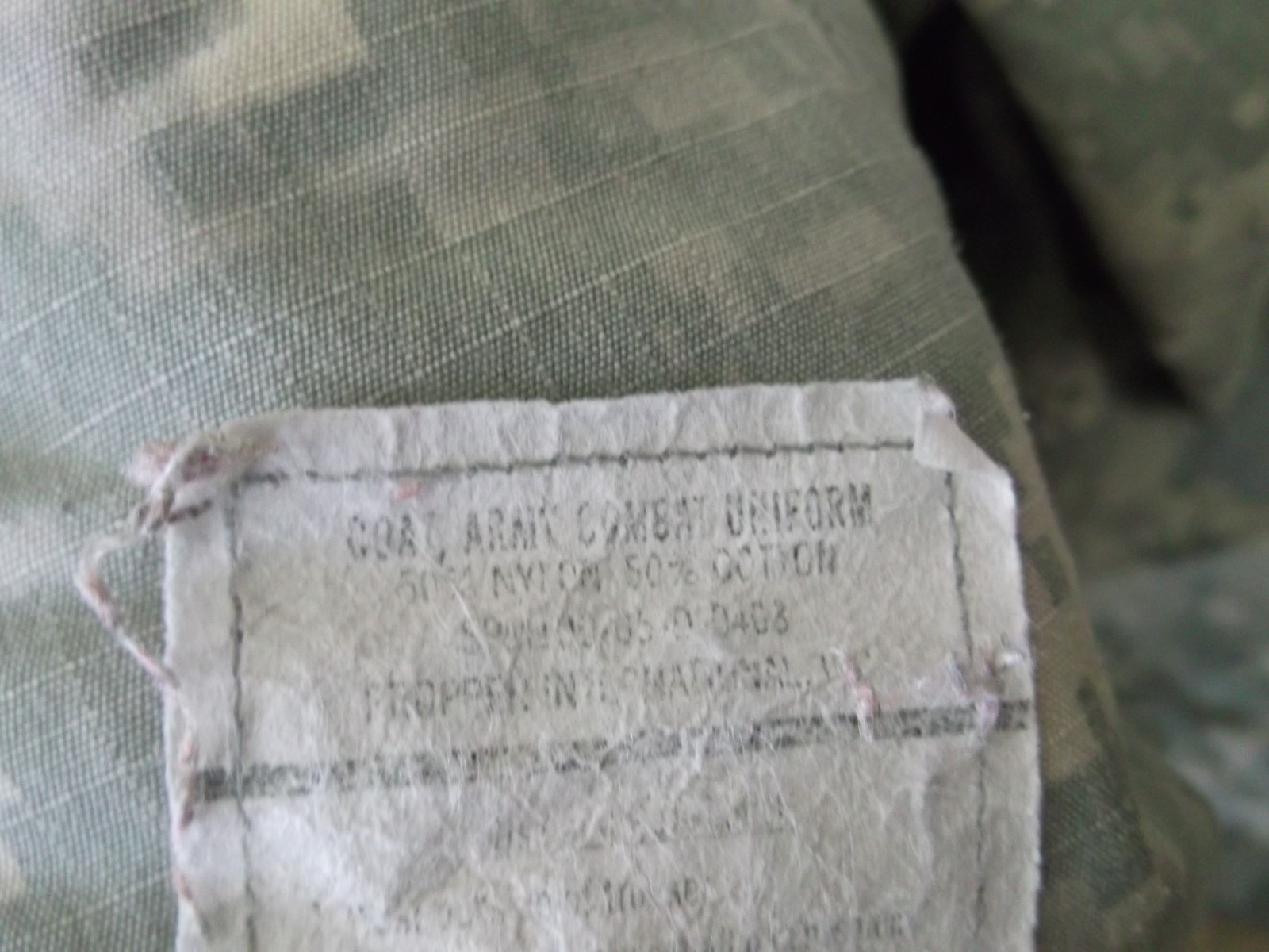 US MILITARY ARMY ACU TOP COAT SIZE SMALL- SHORT
