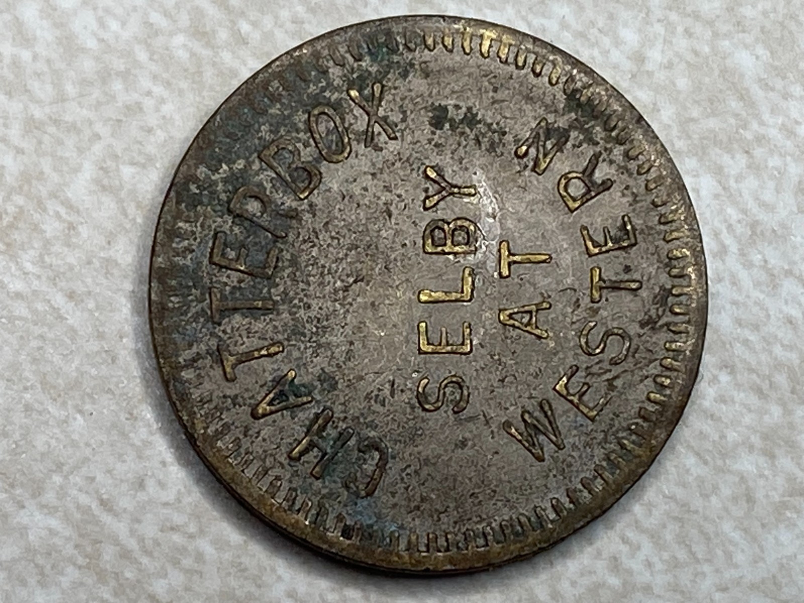 Chatterbox Selby at Western MN Minnesota St Paul Trade Token T8542