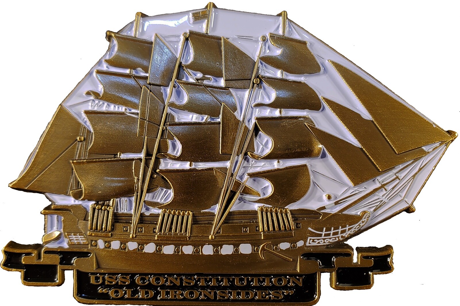 USS Constitution Navy challenge coin GOLD EDITION OCPM 117