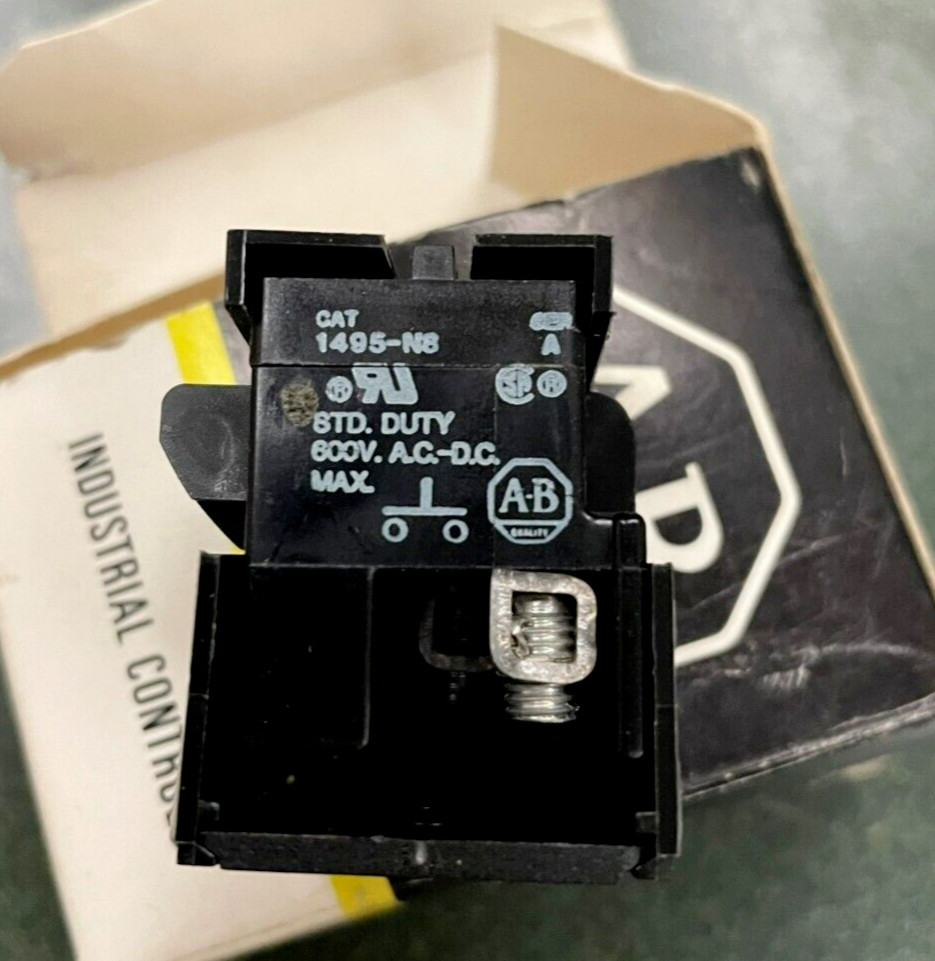 Allen Bradley 1495-N8 Auxiliary Contact (New in Box)