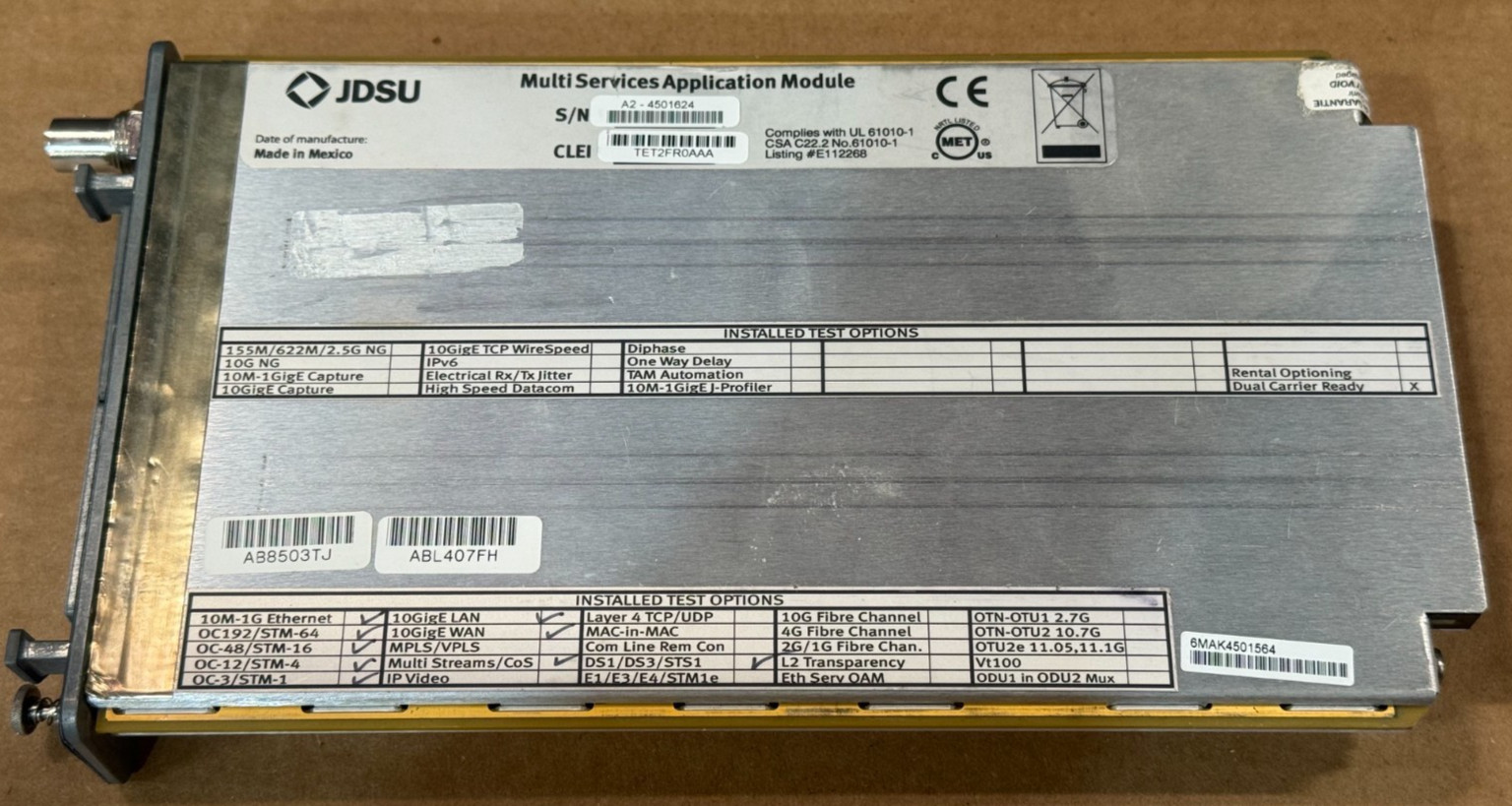 JDSU VIAVI MSAM C1004 10GE LAN/WAN OC192 STM64 Module Working