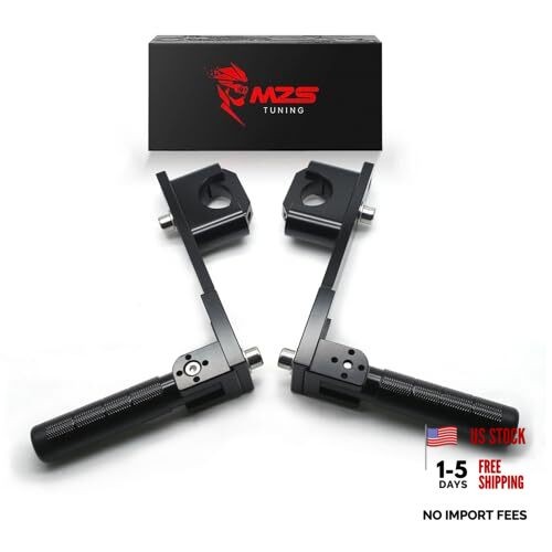 Motorcycle Highway Foot Peg, 7/8"-1.25" Adjustable Adventure Highway Pegs