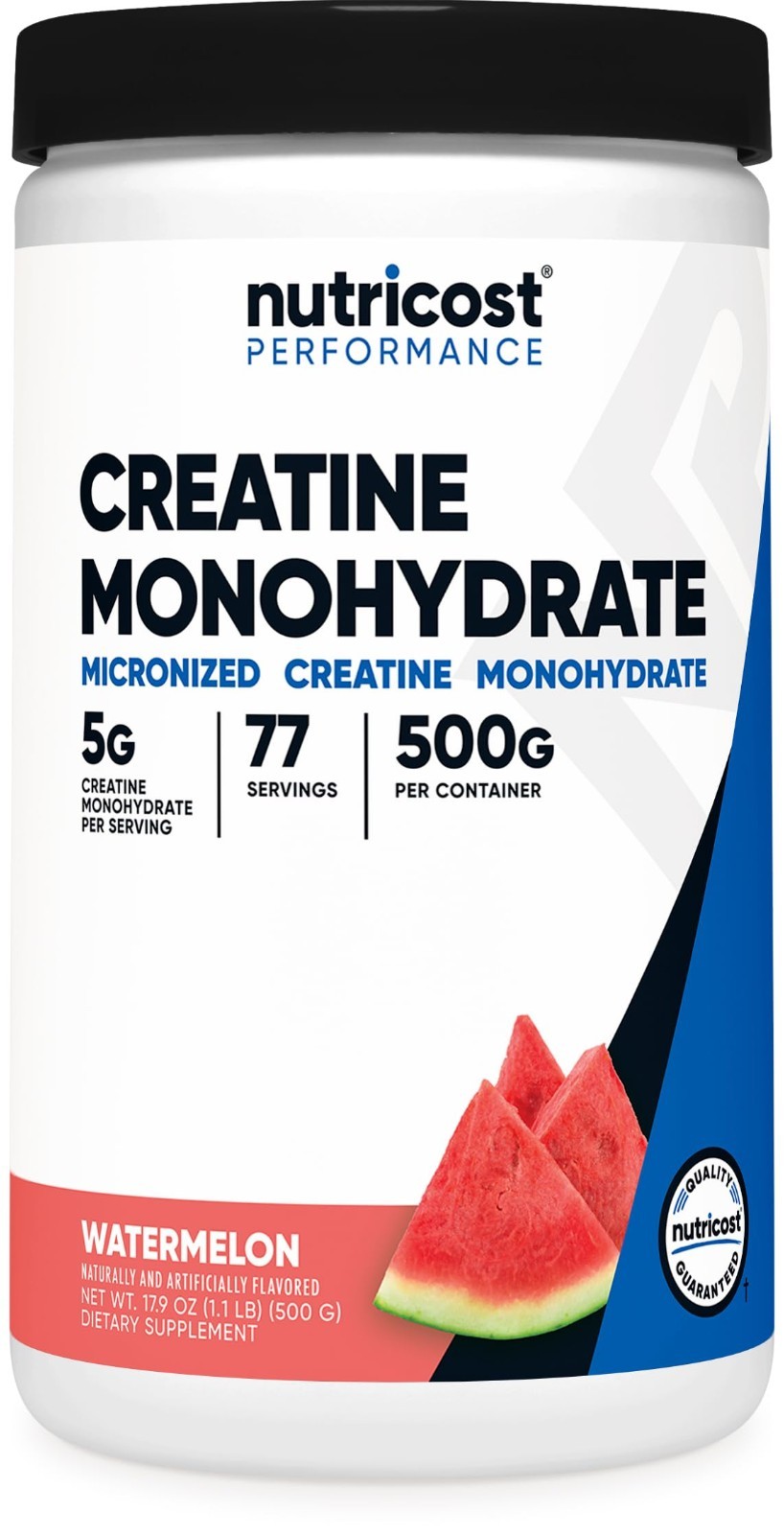 Micronized Creatine Monohydrate Powder - Watermelon Flavor, 500g | Vegan, Gluten