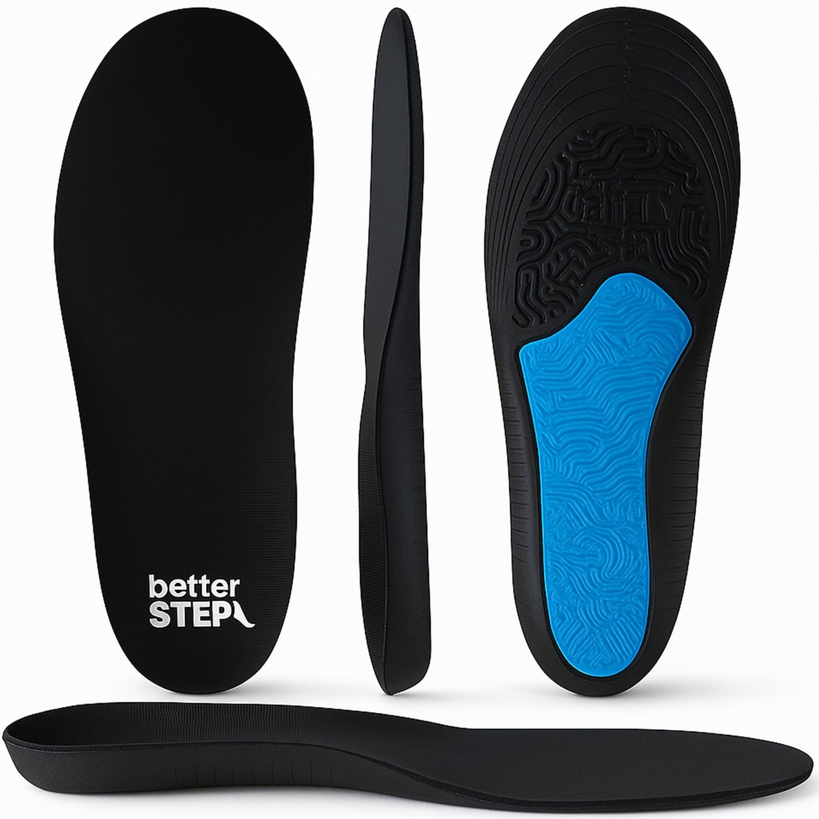 Gel Insoles, Trim-to-Fit, Shock-Absorbing Gel Pad for All-Day Comfort & Pain ...