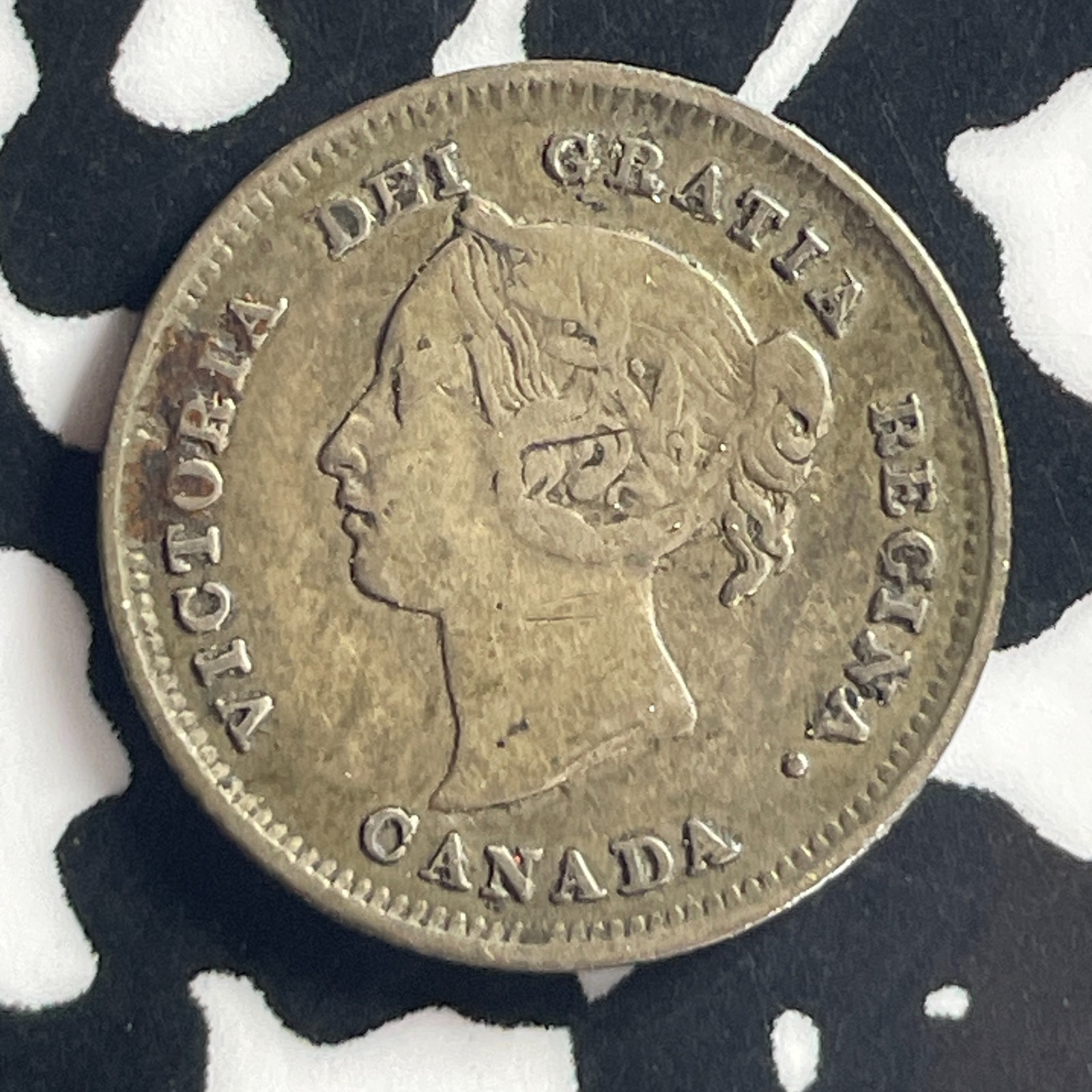 1880-H Canada 5 Cents Lot#T7885 Silver!