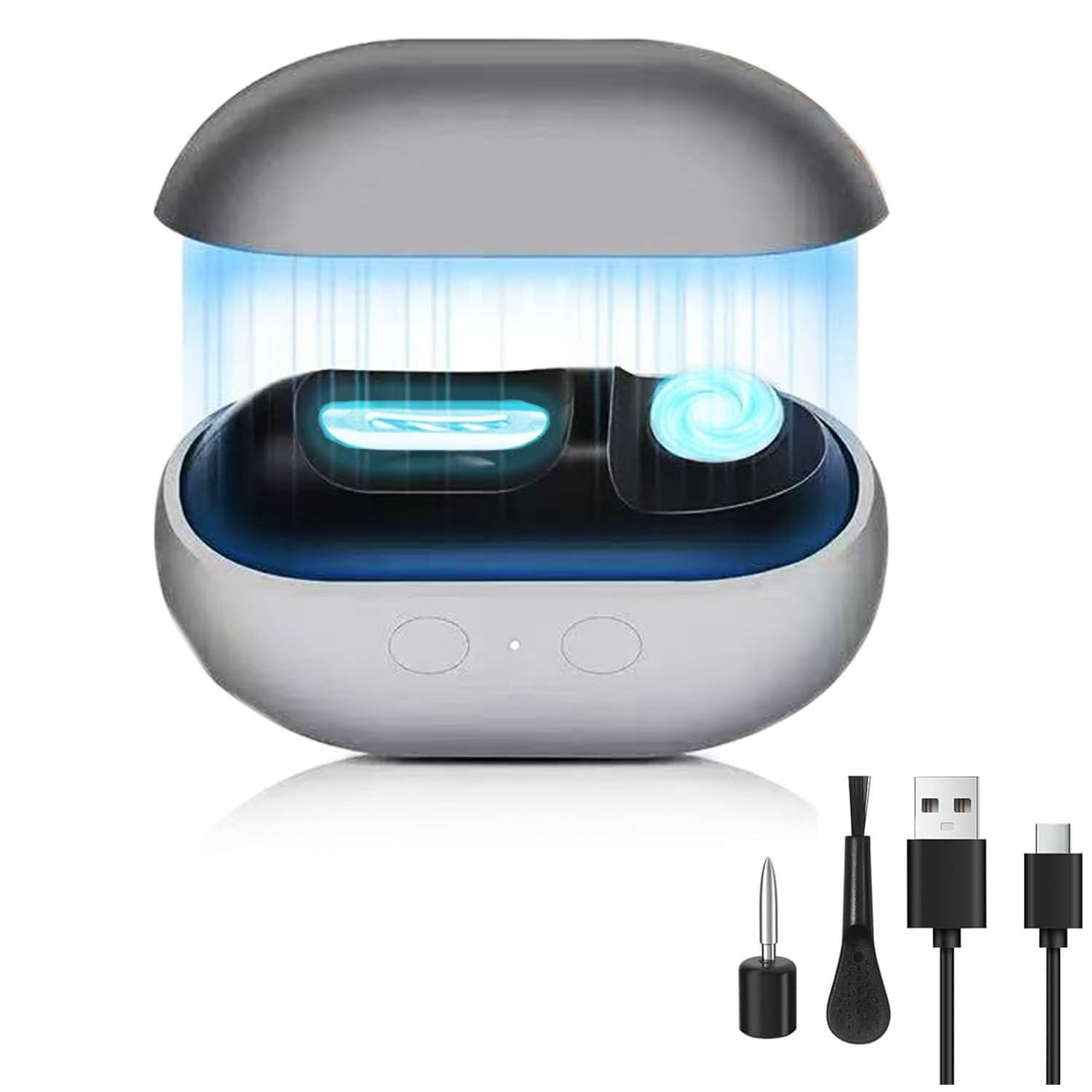 3 in 1 Electric Nail Clippers Automatic Nail Trimmer Rechargeable with LED Light