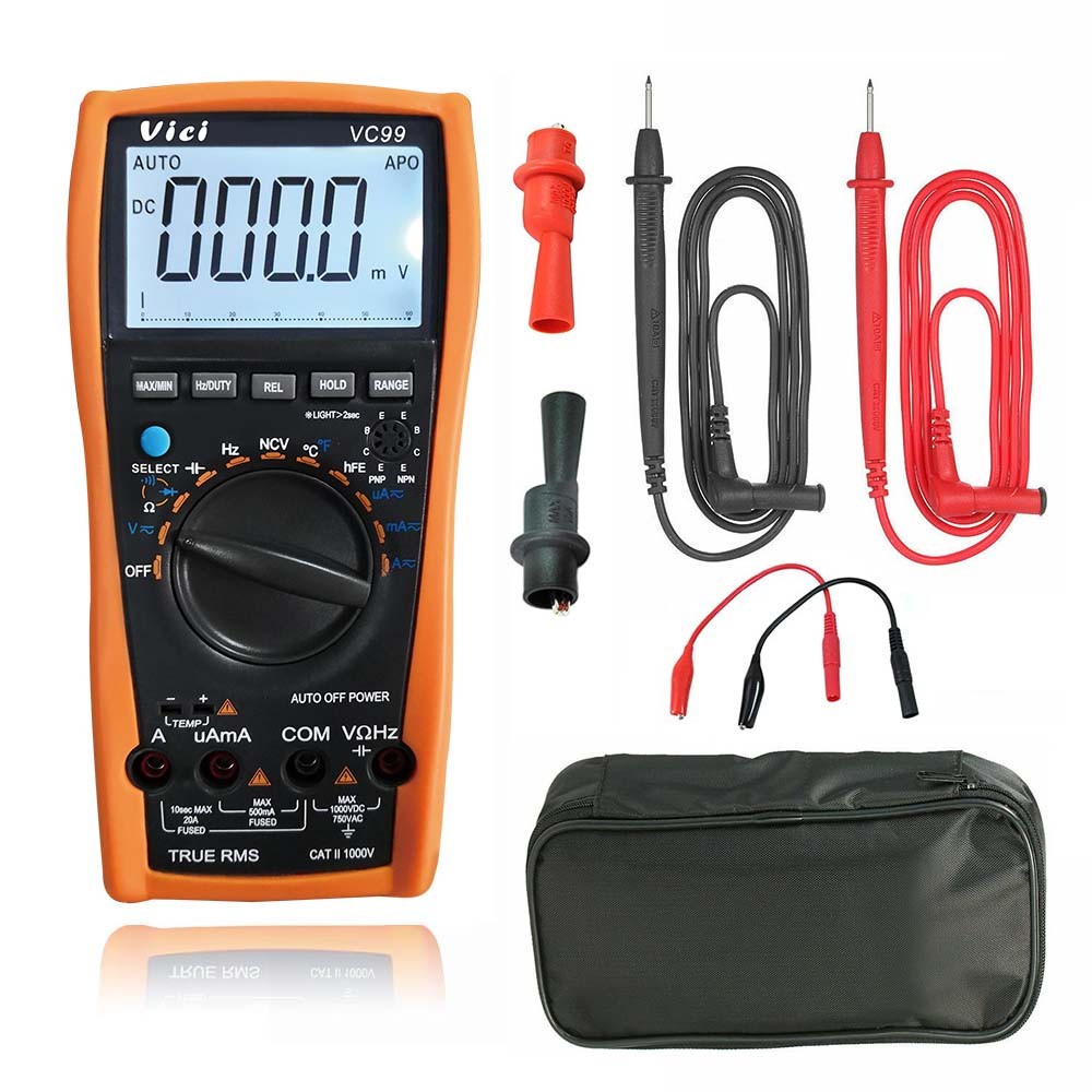 VC99 6000 Ture-RMS digital Multimeter DMM AC DC Voltmeter Capacitance Resistance