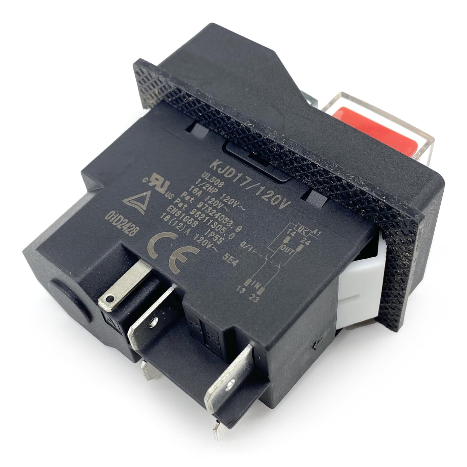 Push Button Solenoid Switch KJD17/120V 5-Pin 16A Power Tools KEDU KJD16 1 Pack