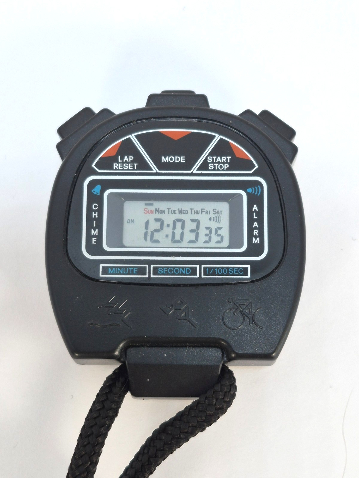 New Digital Sports Stopwatch Timer Handheld Chronograph with Neck Strap Lanyard