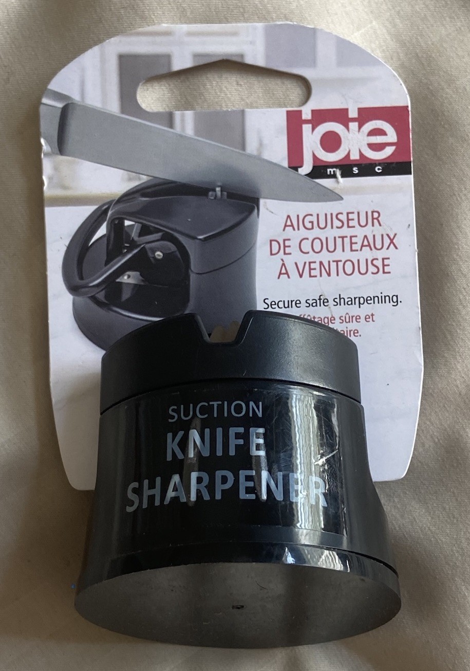 NIP Joie Suction Base Black Knife Sharpener - NEW
