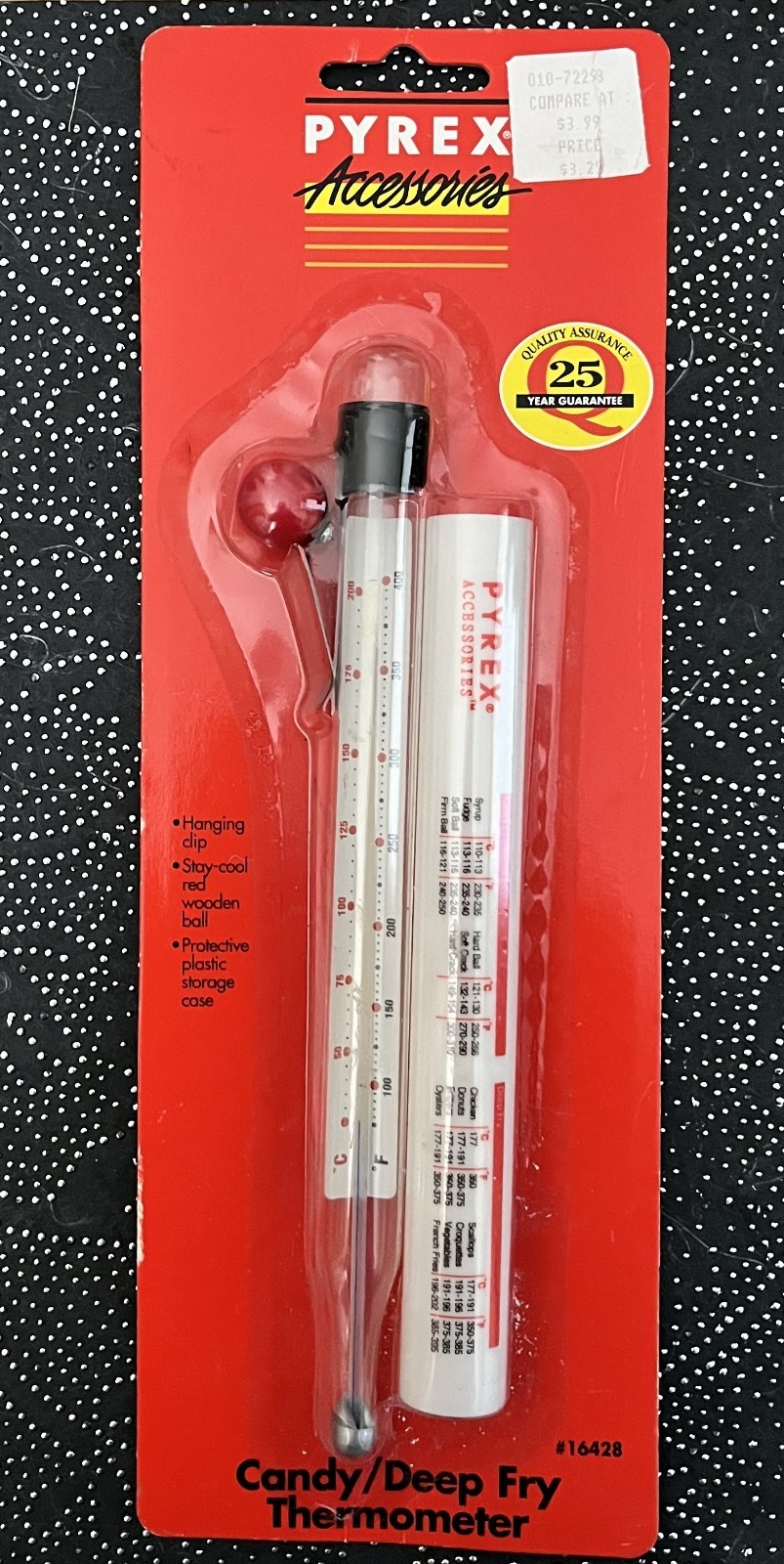 Vintage Pyrex Accessories Candy/Deep Fry Thermometer part# 16428.
