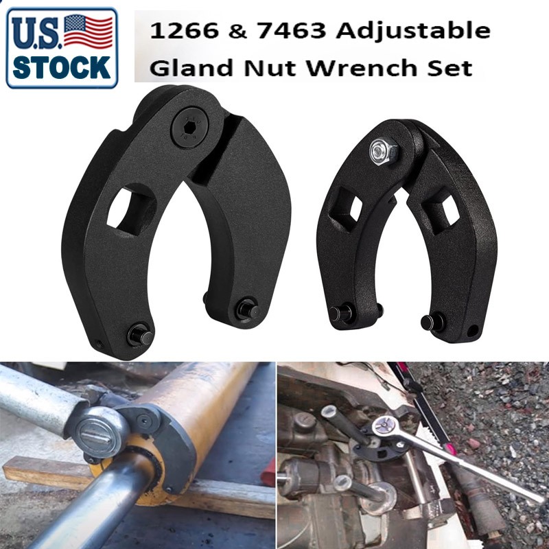 7463 Spanner Tool Set For Hydraulic Cylinders & 1266 Adjustable Gland Nut Wrench