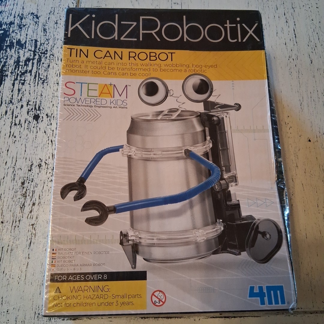 Kidz Robotix Tin Can Robot  4M STEM Toy Project NEW Factory Sealed Ages 8-Up