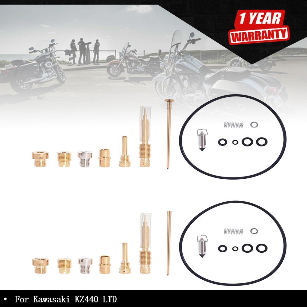 2 x Carburetor Carb Rebuild Kits For Kawasaki KZ440 LTD 1980-1983 US