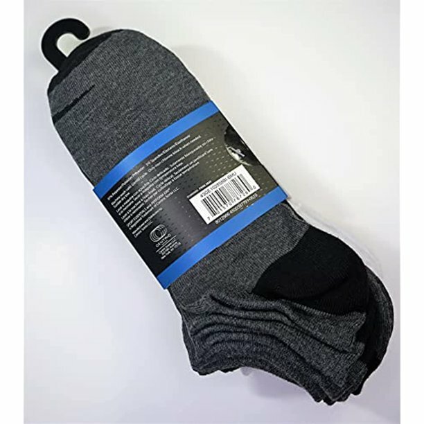 Men's Lightweight No show socks Multi-color White Black & Gray 10-Pair Size 6-12