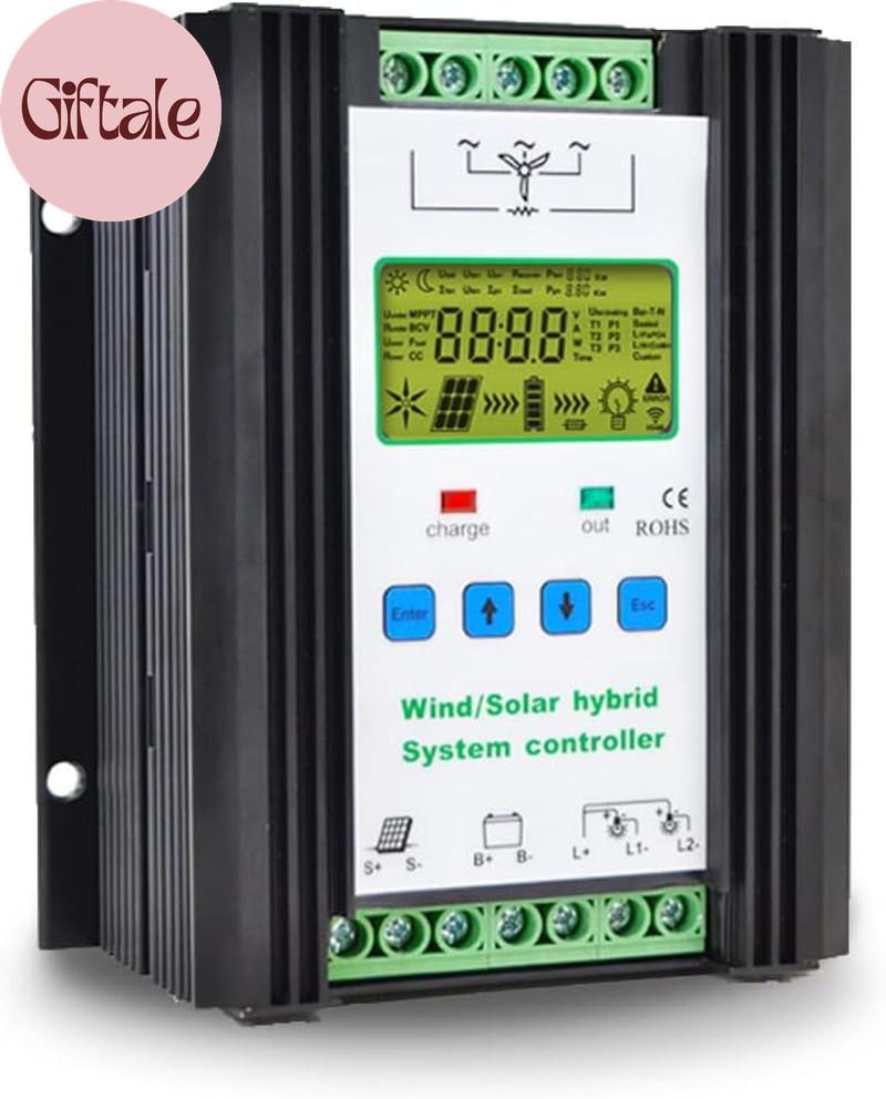 1000W Wind Solar Hybrid Charge Controller PWM 600W Wind + 400W Solar Boost Charg