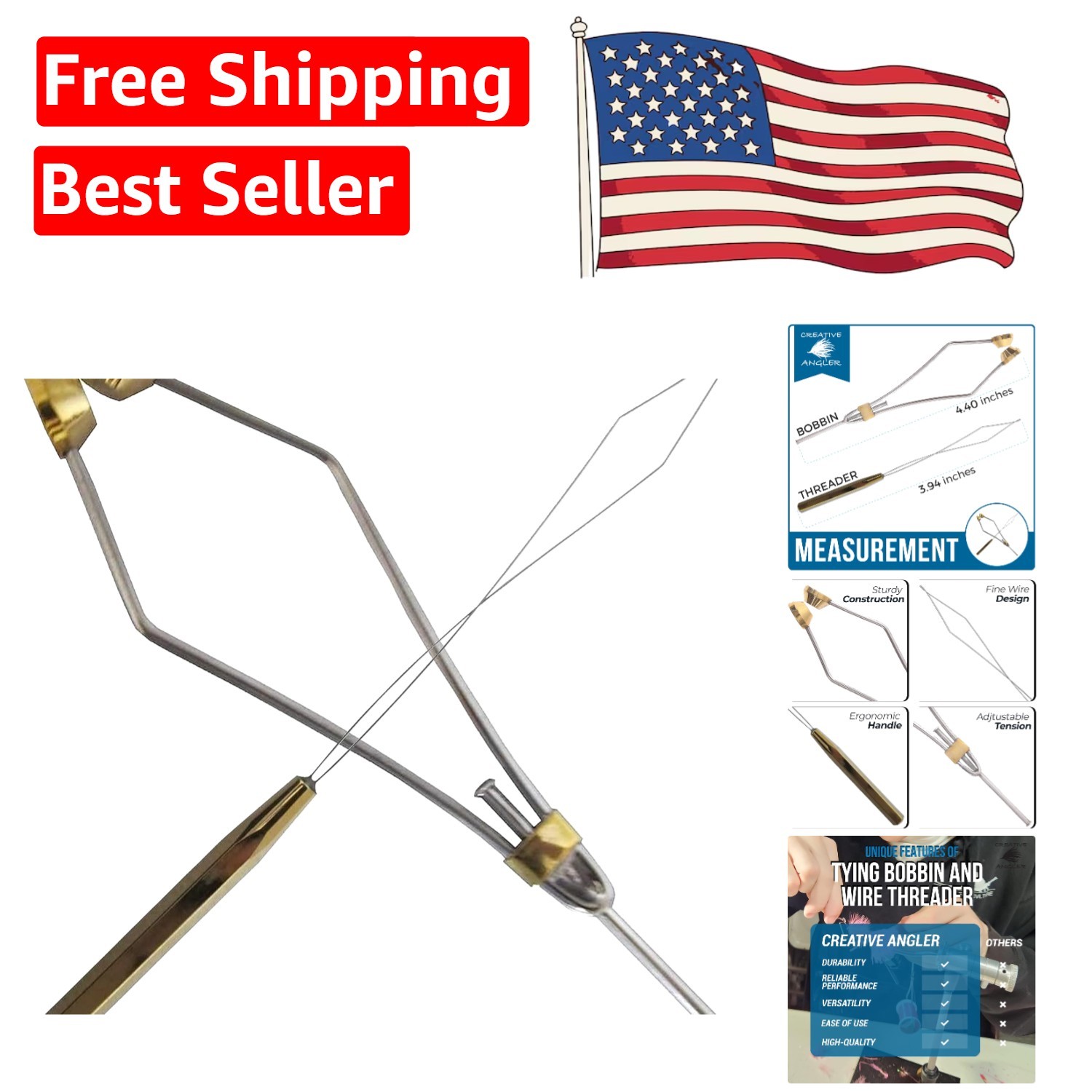 Fly Tying Bobbin and Threader Set - Perfect for Every Skill Level