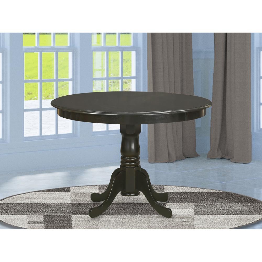 HLAN3-CAP-C 3 Pc Kitchen nook Dining set-round Kitchen Table and 2 slatted...