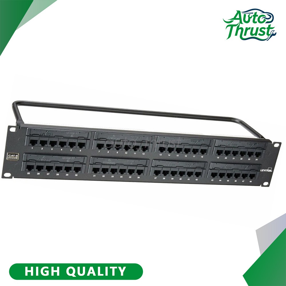 69586-U48 FOR eXtreme 6+ Universal Patch Panel, 48-Port, 2RU, CAT 6.