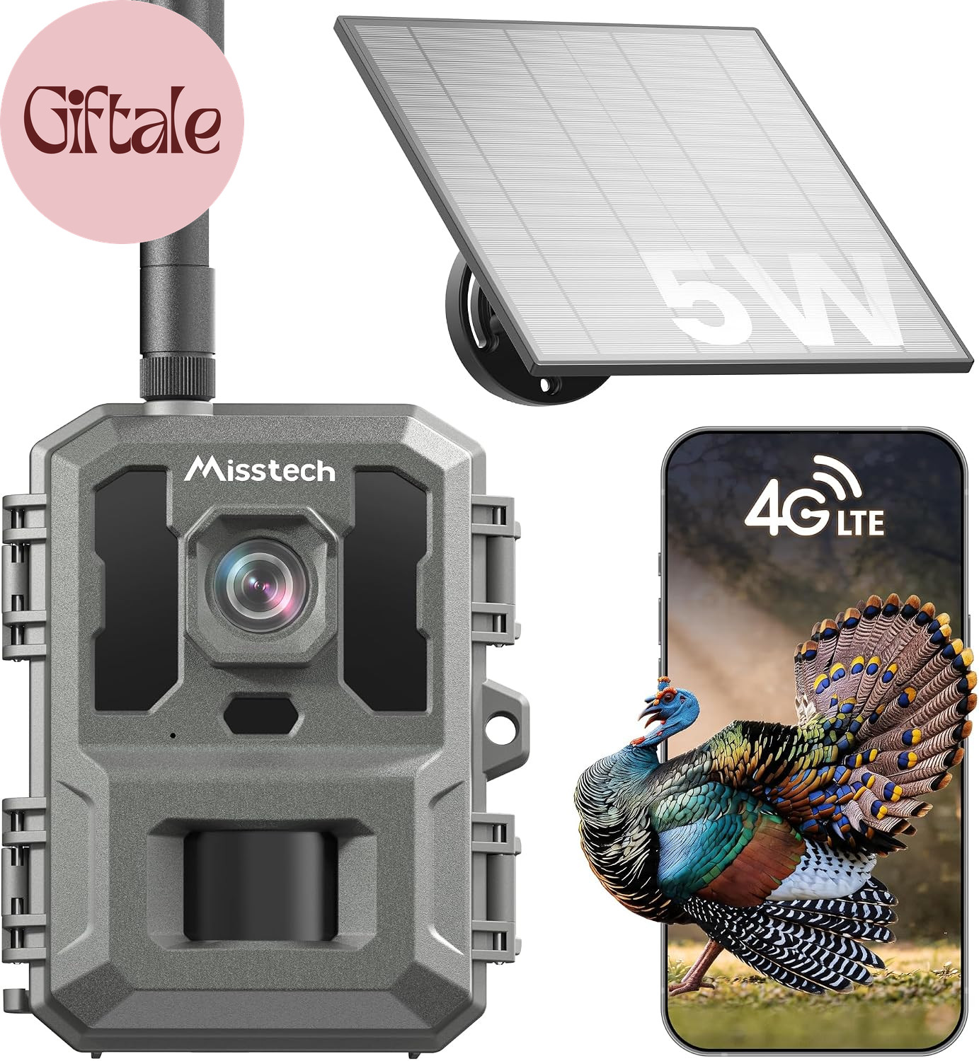 4G LTE Cellular Trail Camera for Wild&Farm, 0.1S Motion-Activated | 4K Video Cap
