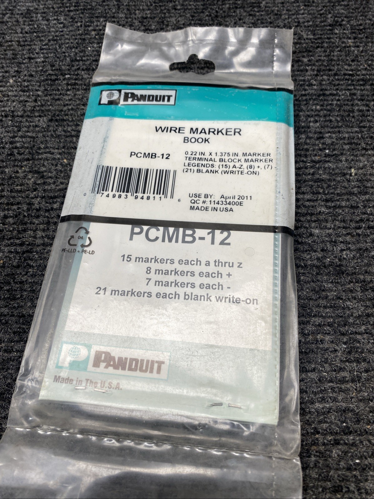 New Panduit PCMB-12 Wire Marker Book.