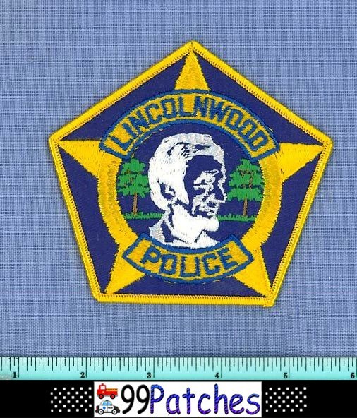 LINCOLNWOOD ILLINOIS Police Shoulder Patch US PRESIDENT ABE LINCOLN 5G