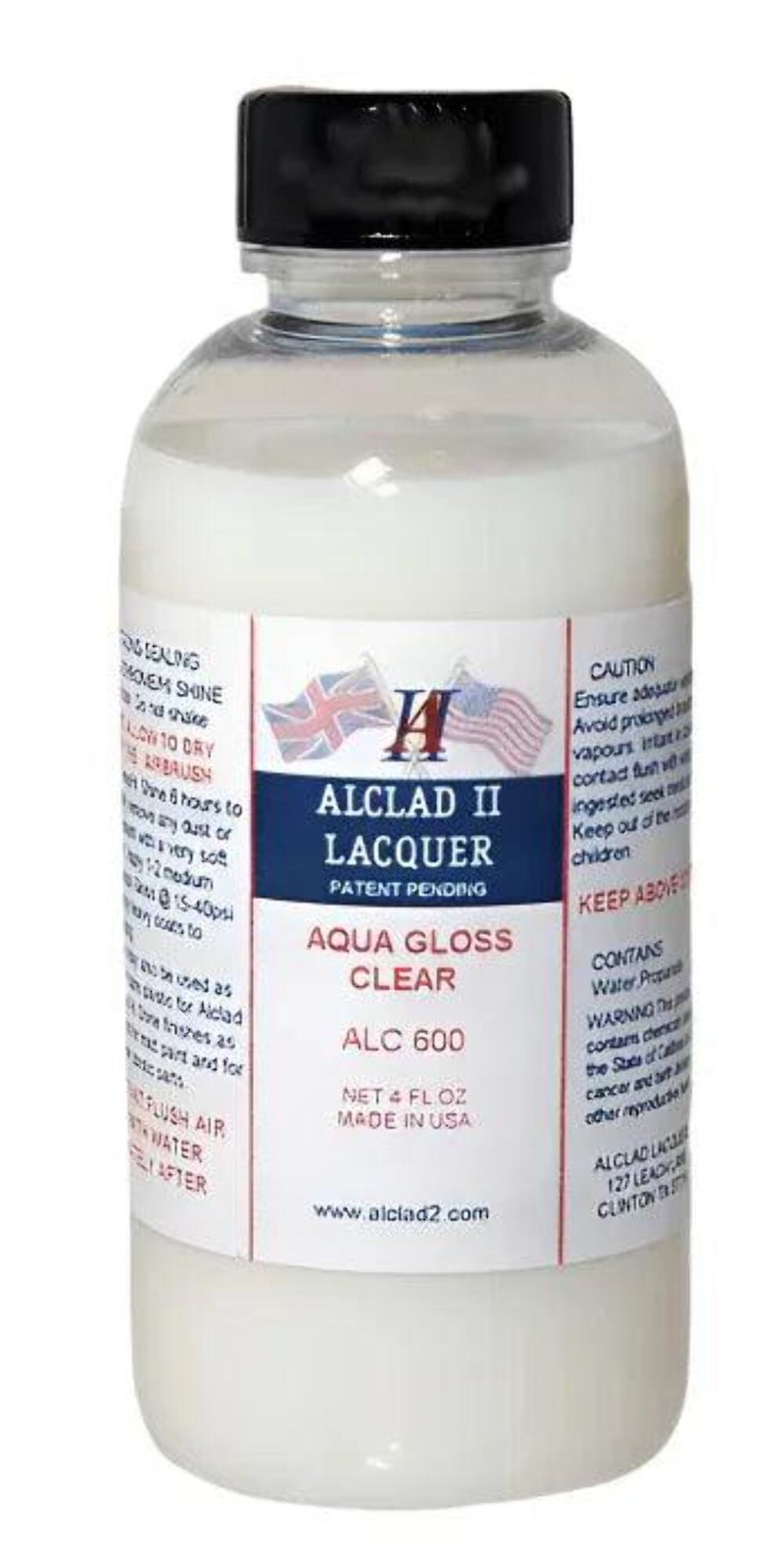 ALC-600 Alclad II Aqua Acrylic Gloss Varnish 4-oz bottle (Klear-Kote)