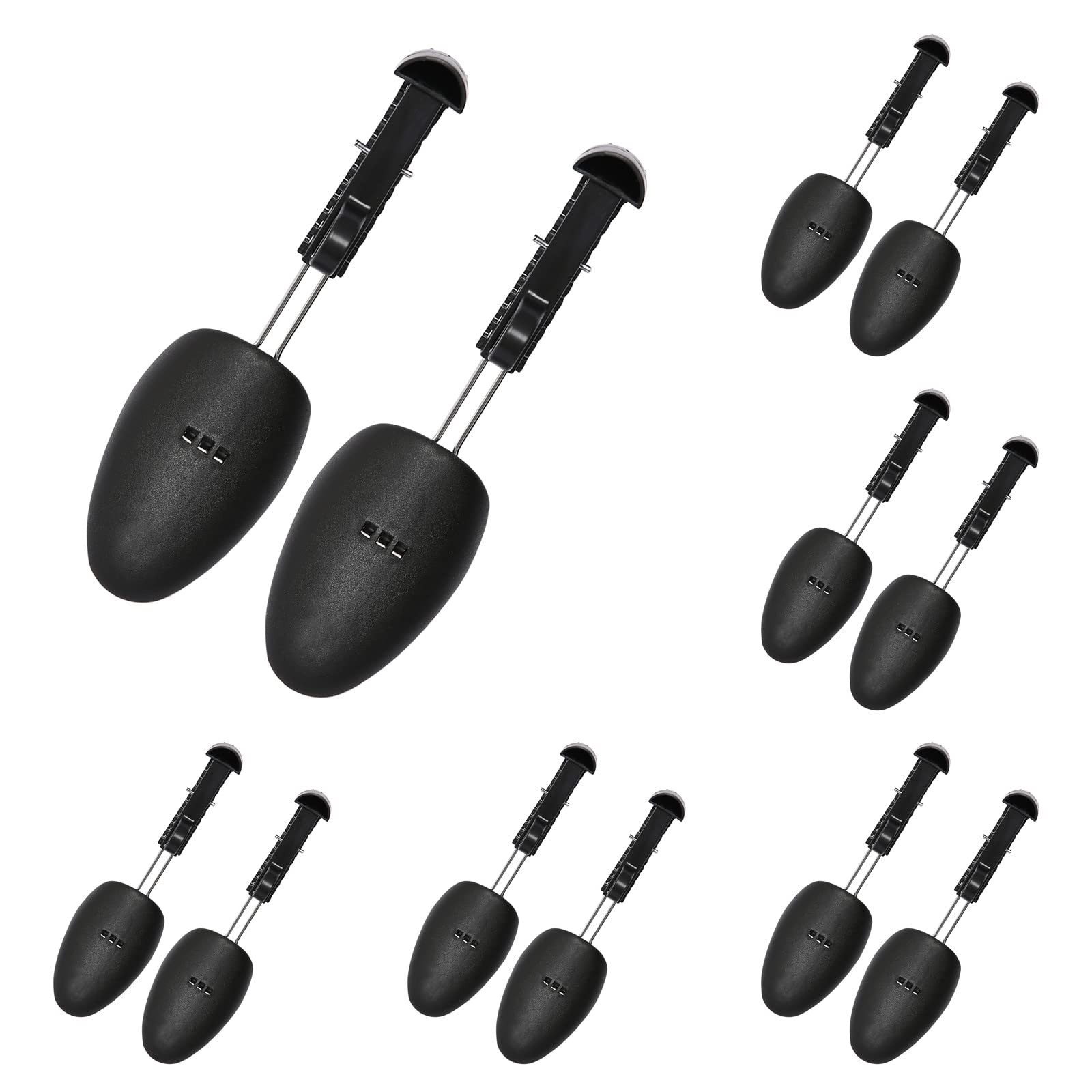 6 Pairs Plastic Shoe Tree Stretcher Shaper Men Black Durable Lightweight