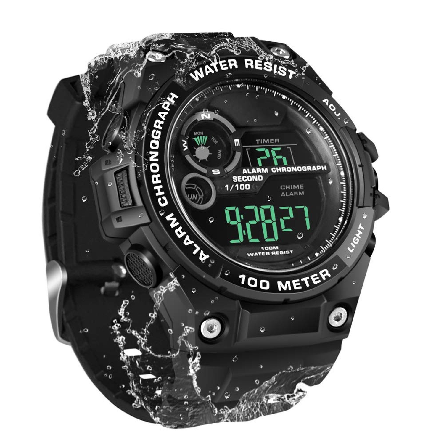 100m Underwater Scuba Diving Watch for Mens Boys with Stopwatch, Chronograph,...