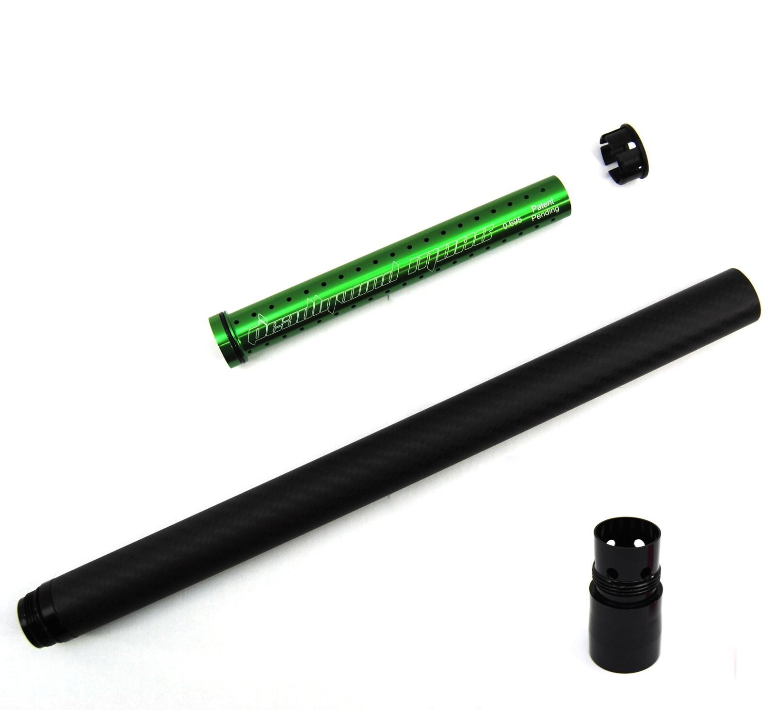 Deadlywind MOAB-X8 Carbon Fiber Paintball Barrel Angel A1 Fly Thread 14 Inch