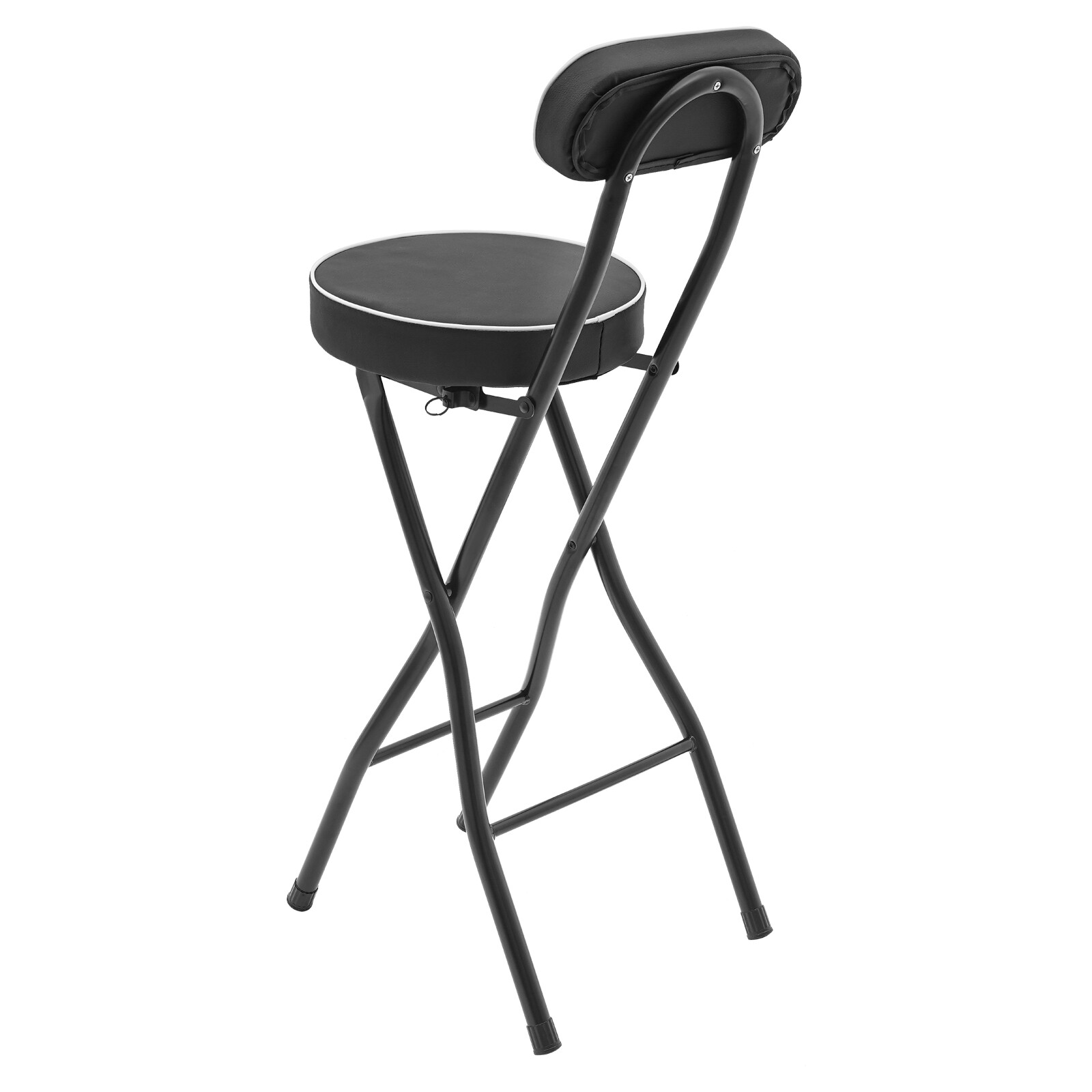 2PCS High Chairs Bar Stool Portable Folding Stool Cushioned Padded Folding Stool