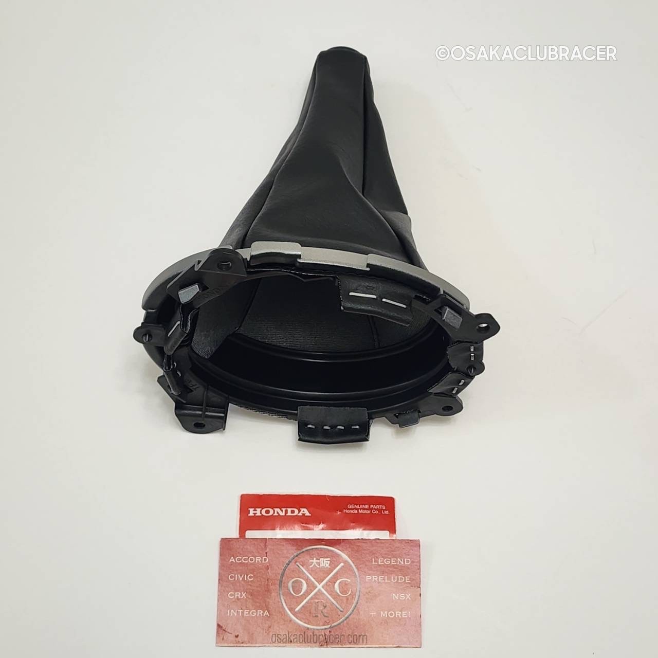 Genuine OEM 11-13 Honda Fit Shift Boot Black Silver Trim 83414-TF0-J52ZC GE8 5MT