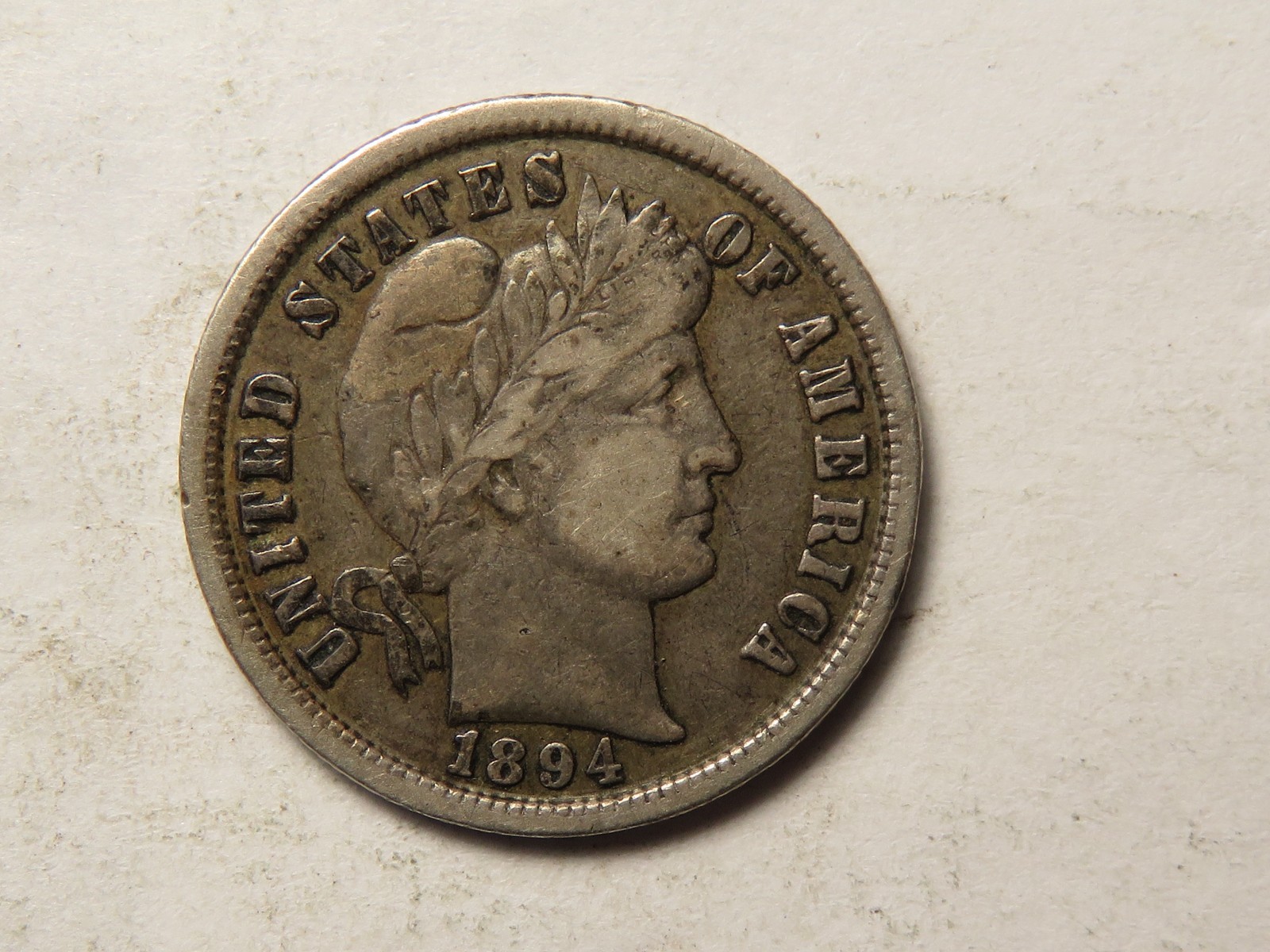 1894-P Barber Dime Grading VF
