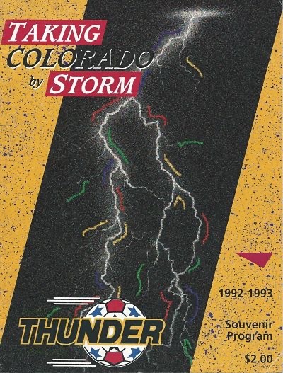 Taking Colorado by Storm Thunder Souvenir Program Cover On 12x8in Metal Sign