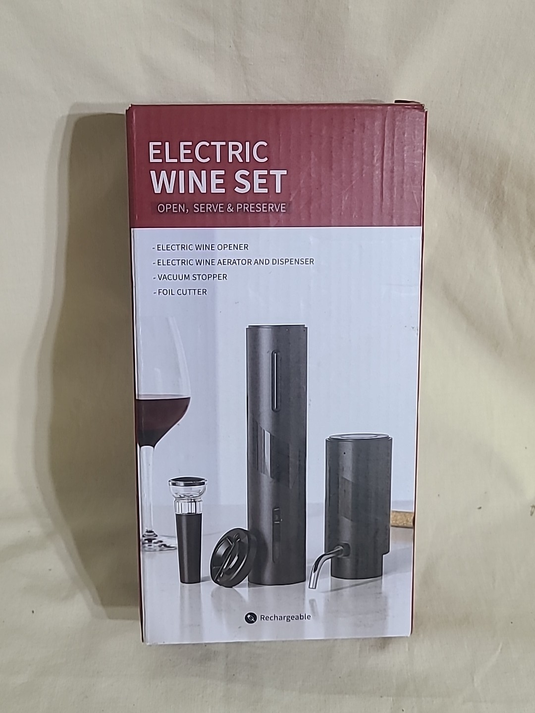 Electric Wine Opener, Automatic Wine Bottle Opener with Foil Cutter, Aerator ...