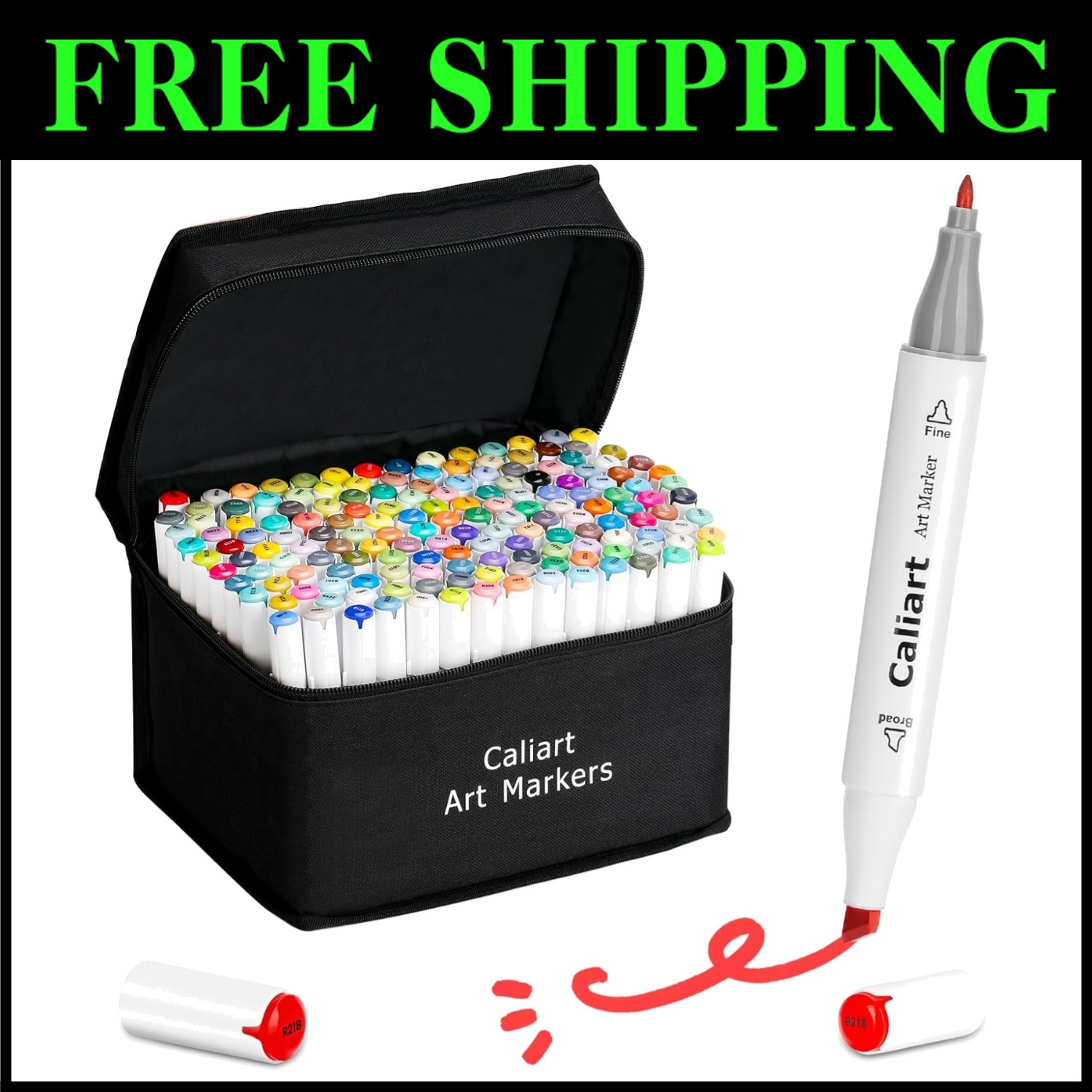 168 Color Dual Tip Alcohol Art Markers Set