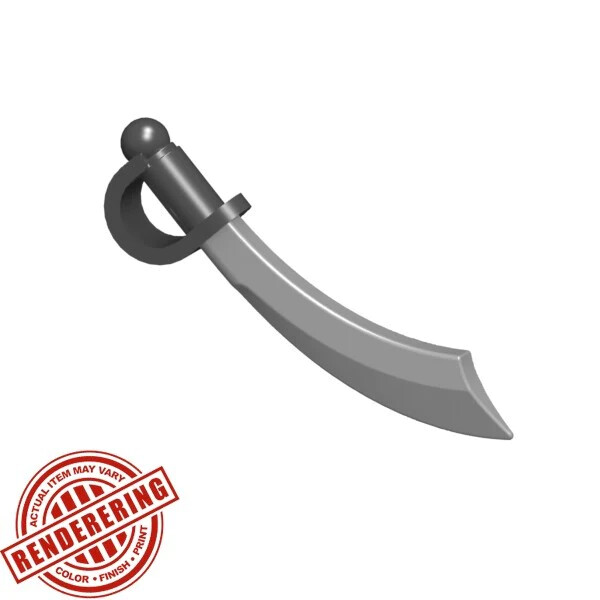 Custom Cutlass Pirate Weapon for Minifigures -Pick your Color! NEW Brickforge
