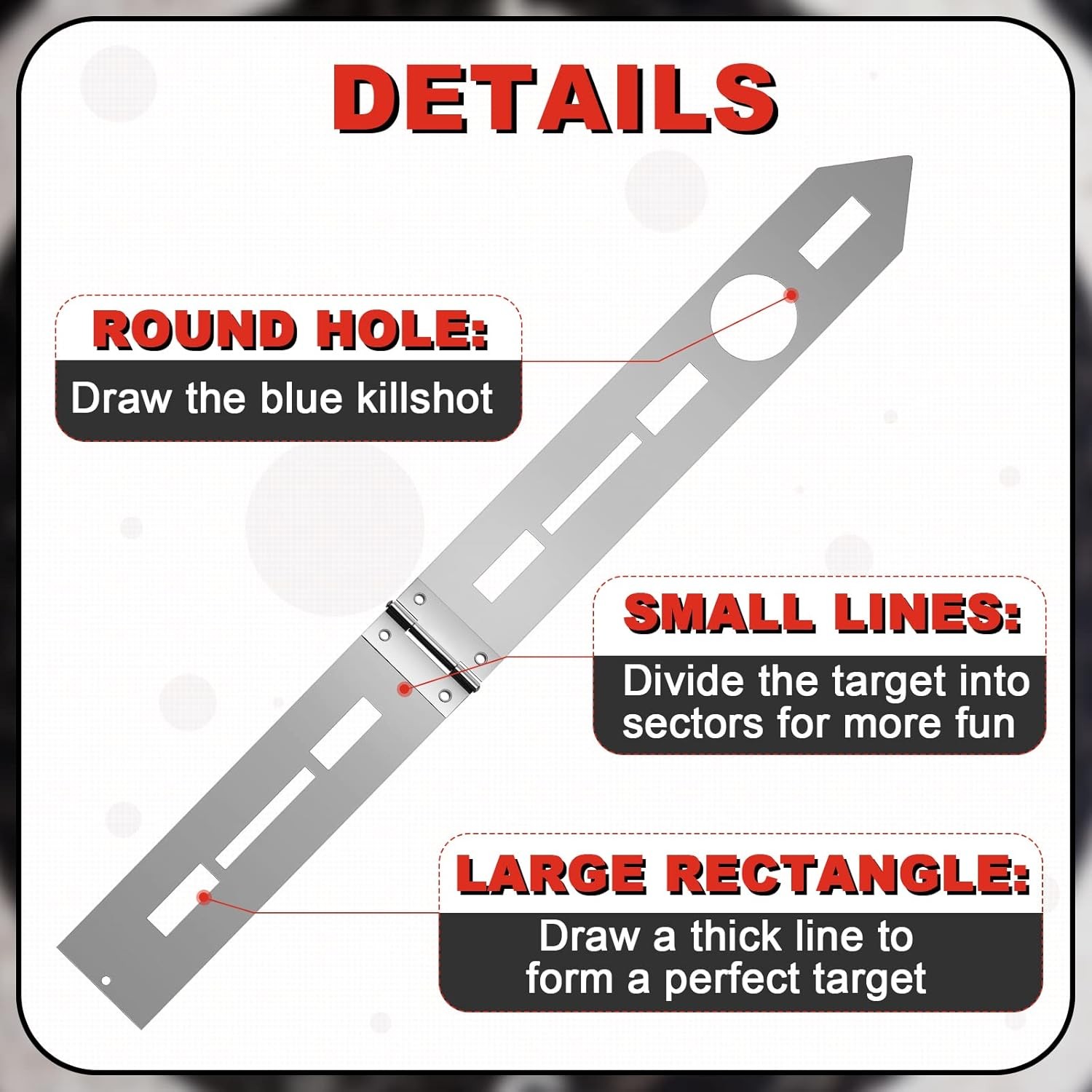 Epakh Axe Throwing Target Template Stainless Steel Black, Blue, Red
