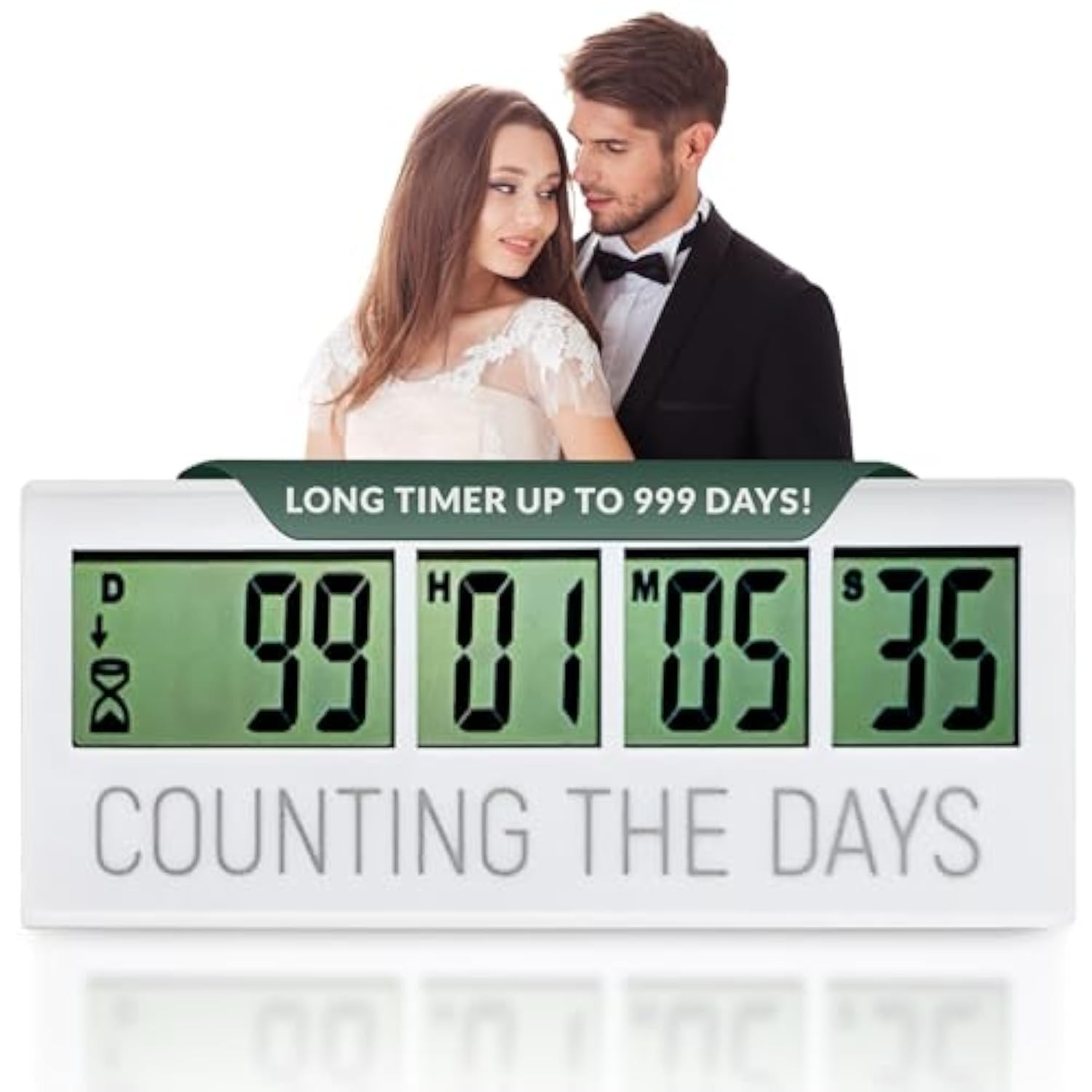 Countables Counting the Days Countdown Clock - Up to 999 Days LCD Digital Tim...