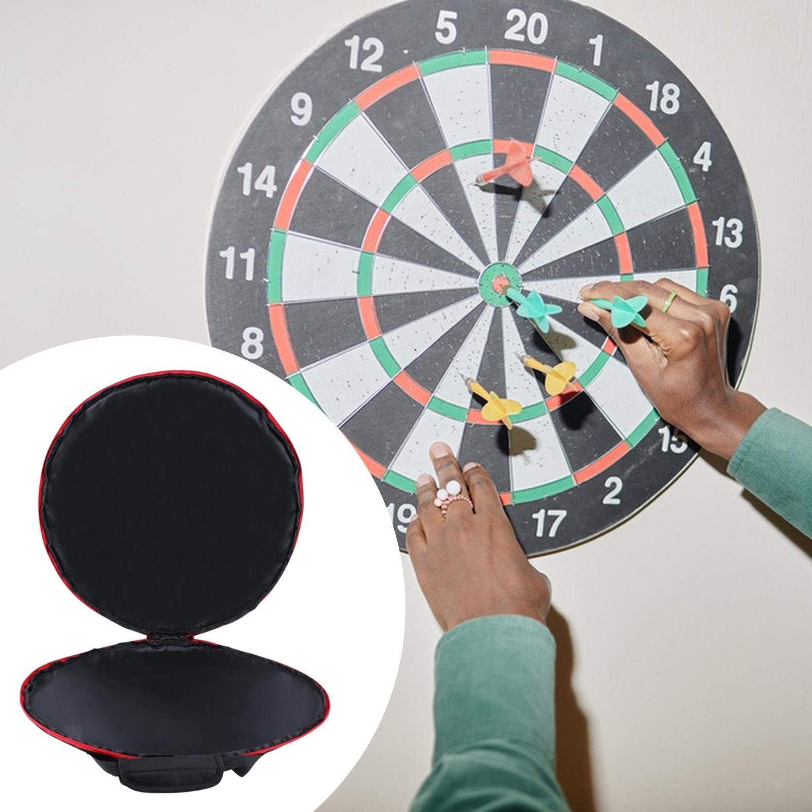 Dart Boards Storage Bag Dustproof Extra Back Pocket with Handle Organizer