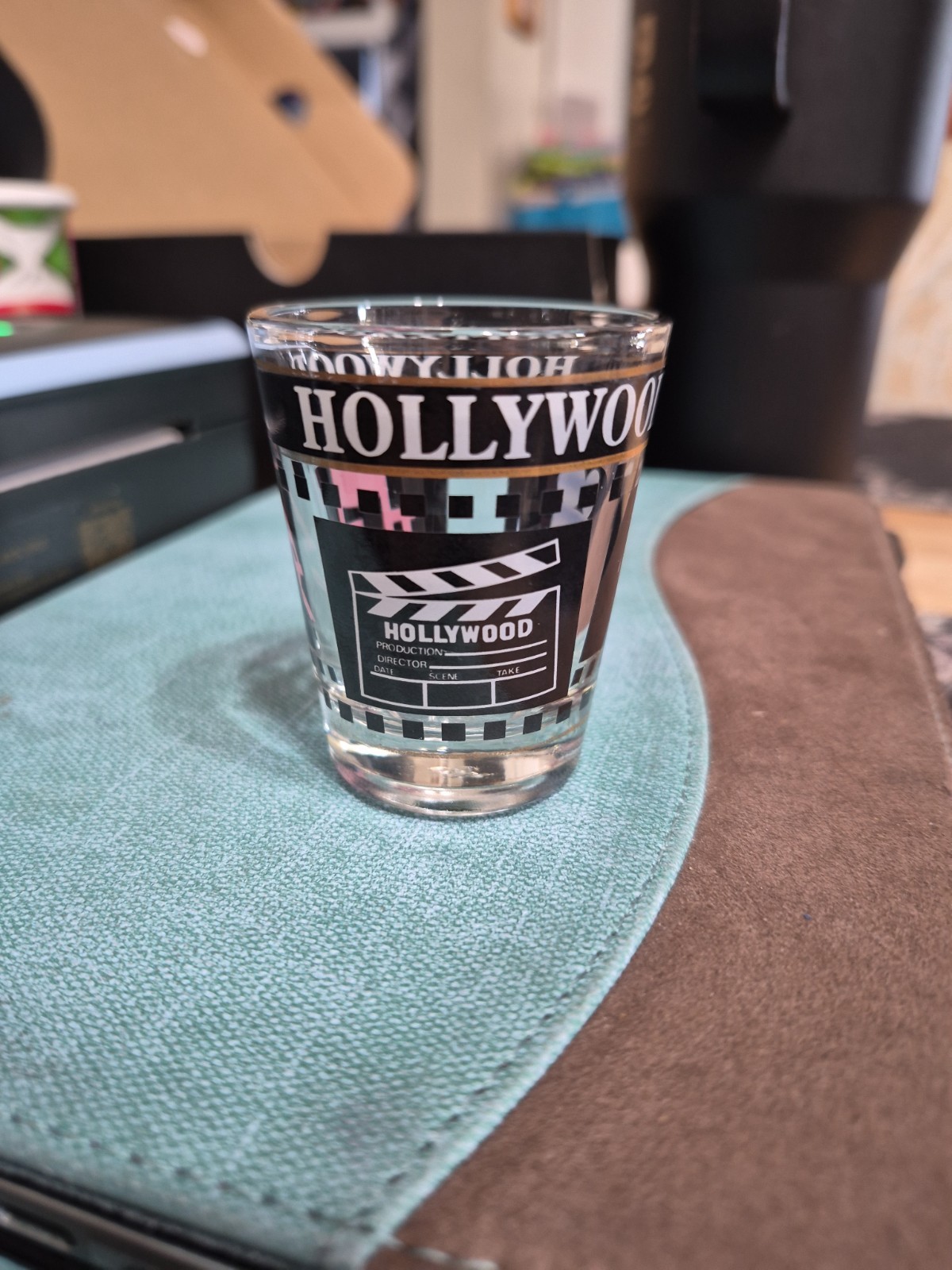 Hollywood Clear Glass Souvenir Shot Glass