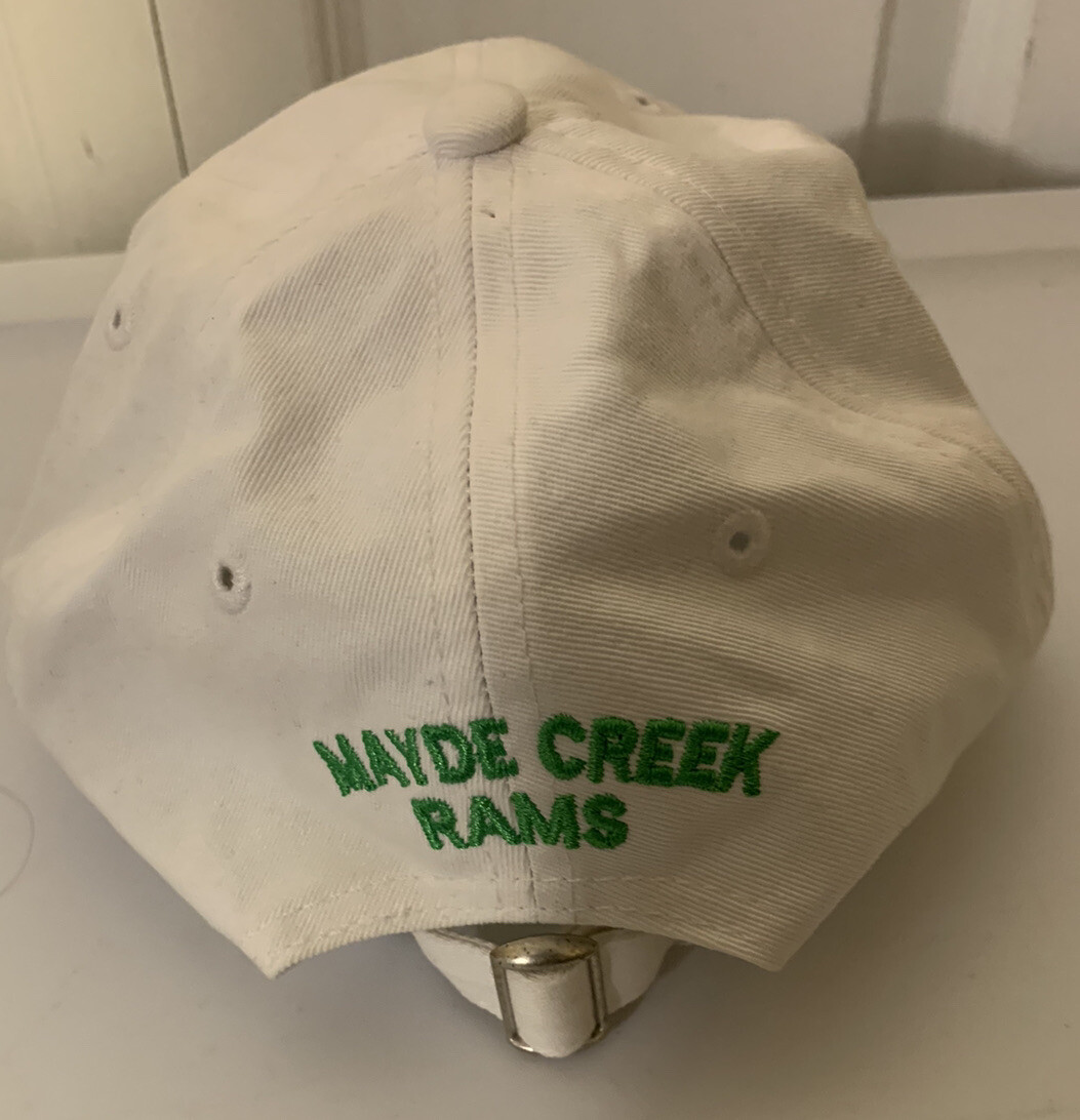 Titleist White Green writing Golf Hat Cap Adjustable Mayde Creek Rams OSFM