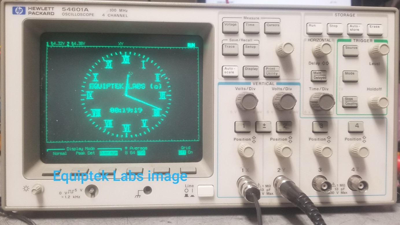 HP 54601A 100 MHz Oscilloscope with PROBES & FRONT COVER! WORKS GREAT!