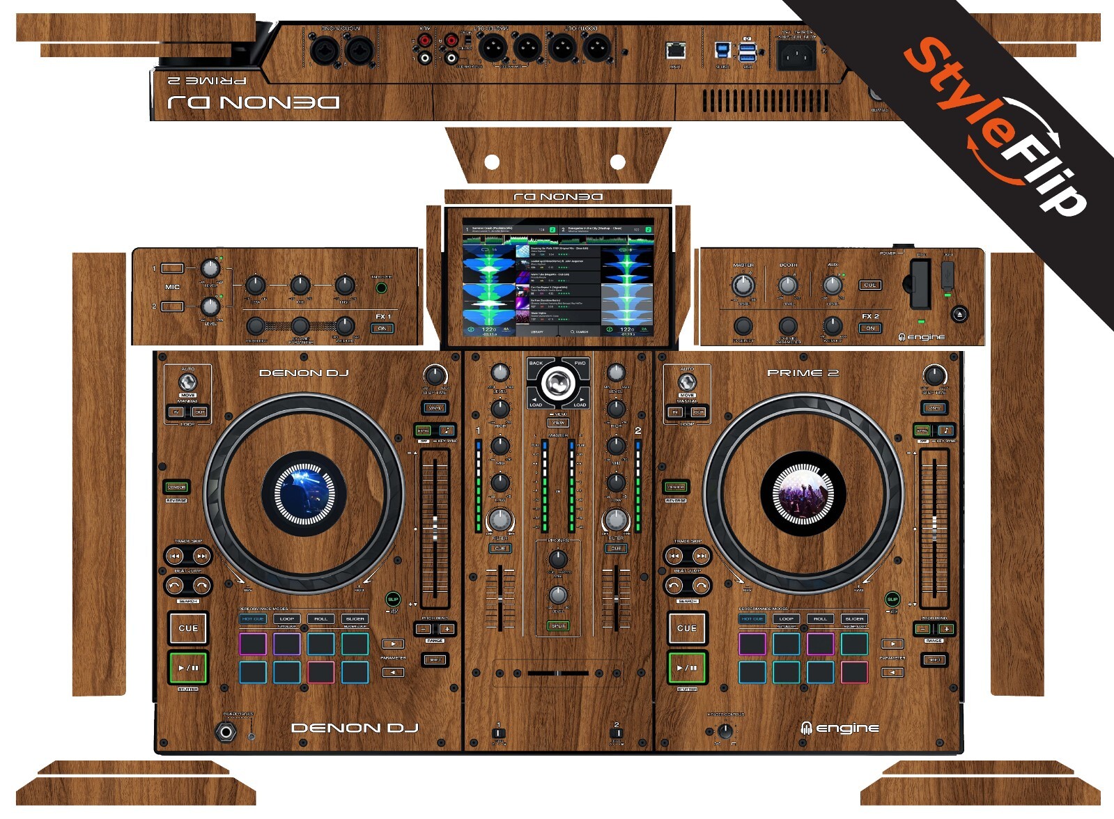 Denon Prime 2 Skin | Wood 2 | Protective Decal | StyleFlip Skins