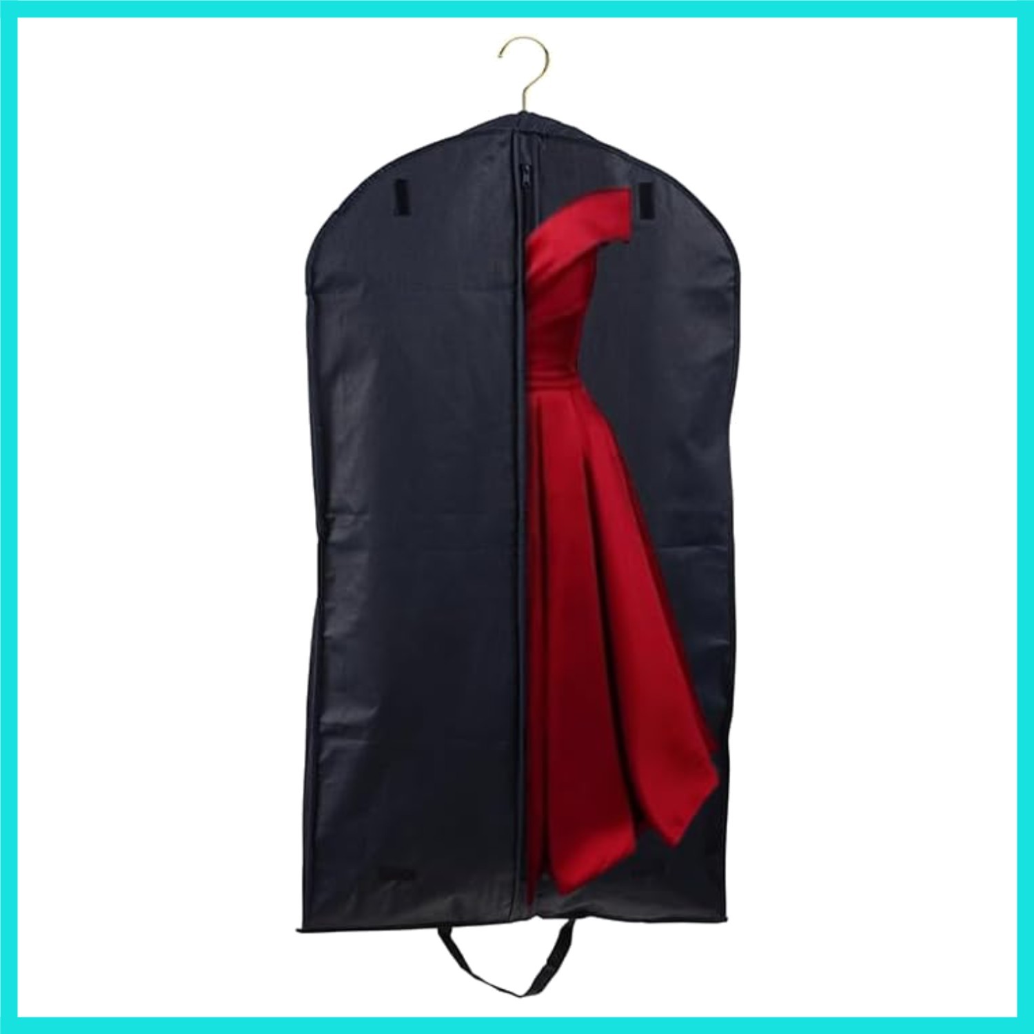 Tuva Breathable Fur Coat/Suit/Dress Garment Bag 45", Black, with Handles Tuva...